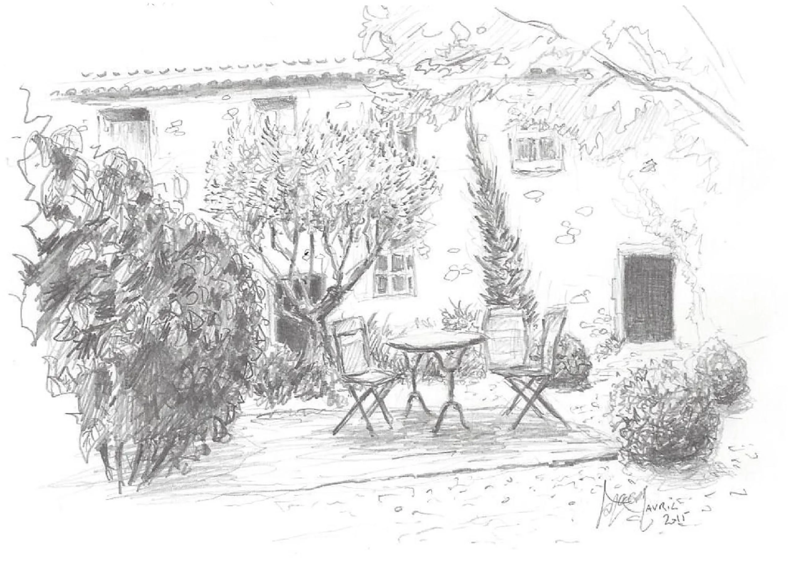 Garden in Hotel Du Pont Vieux