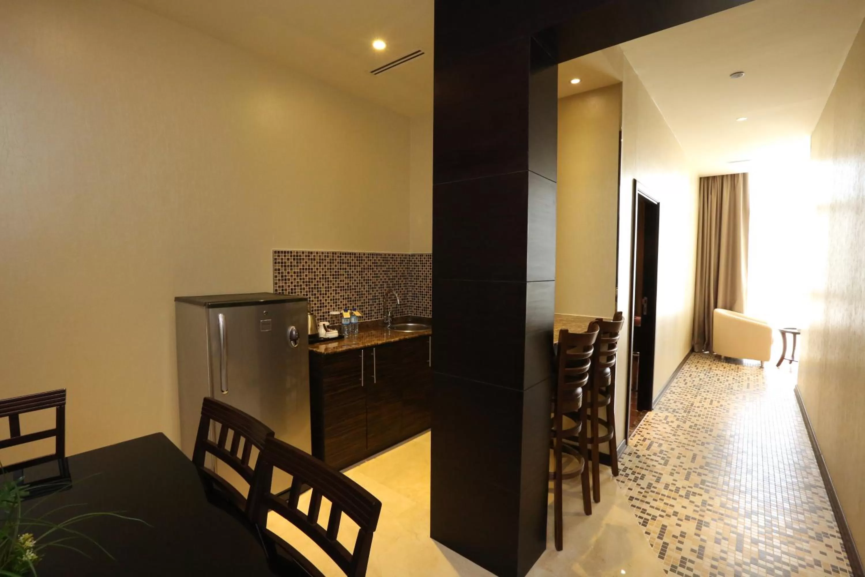 Kitchen or kitchenette in Nehal Hotel