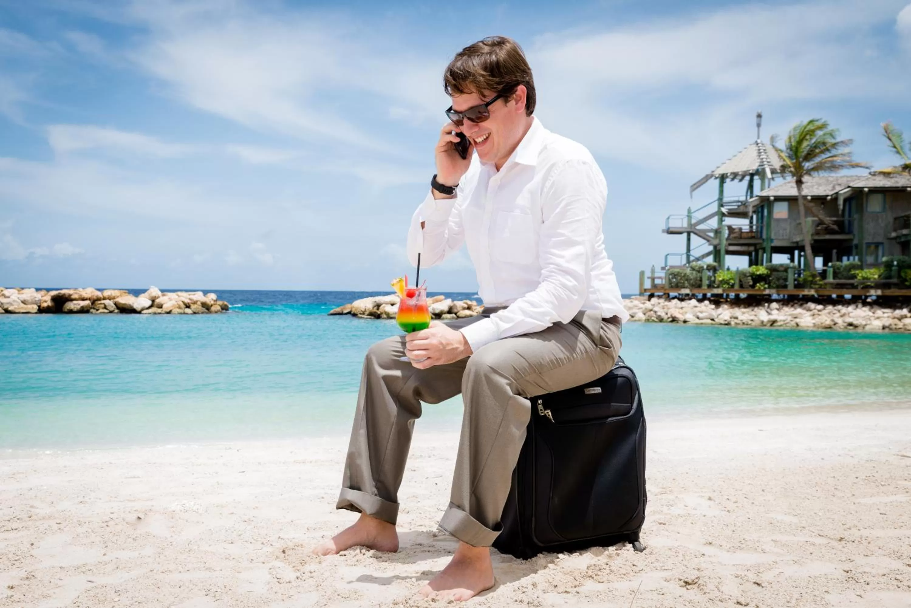 People in Curacao Avila Beach Hotel