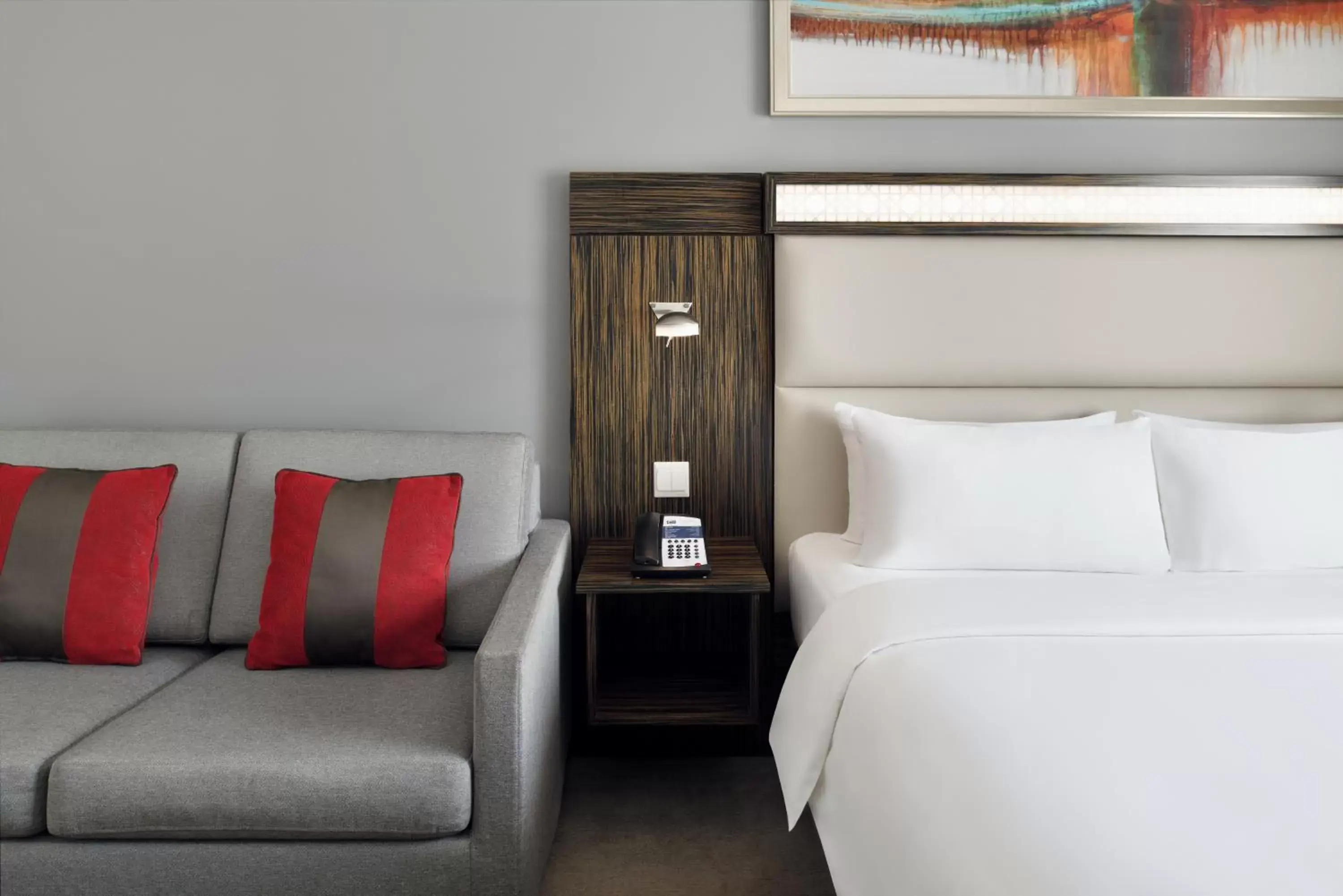 Bedroom, Seating Area in Holiday Inn Express Dubai Internet City, an IHG Hotel