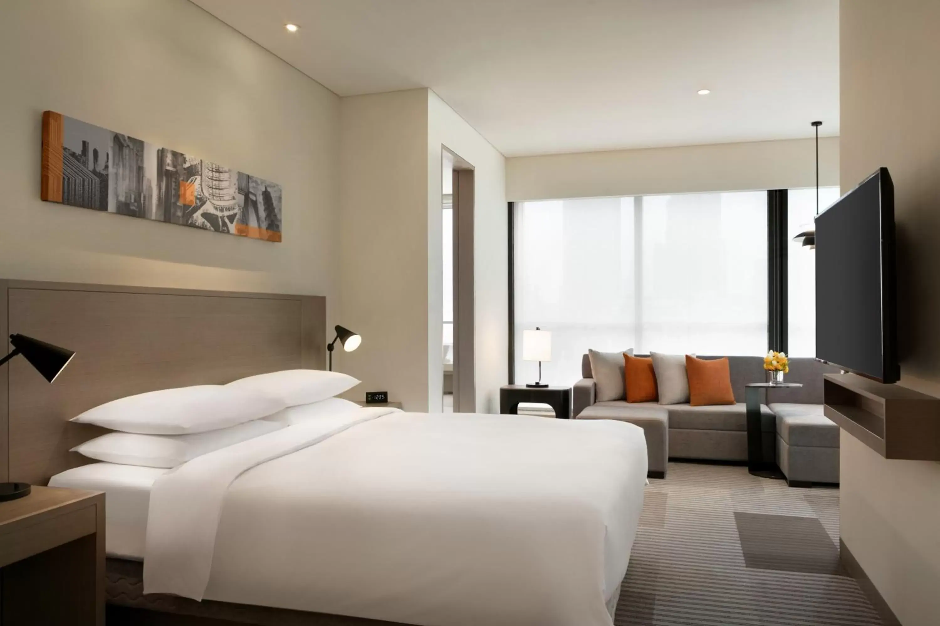 Bed in Hyatt Place Shanghai Tianshan Plaza Bed in Hyatt Place Shanghai Tianshan Plaza