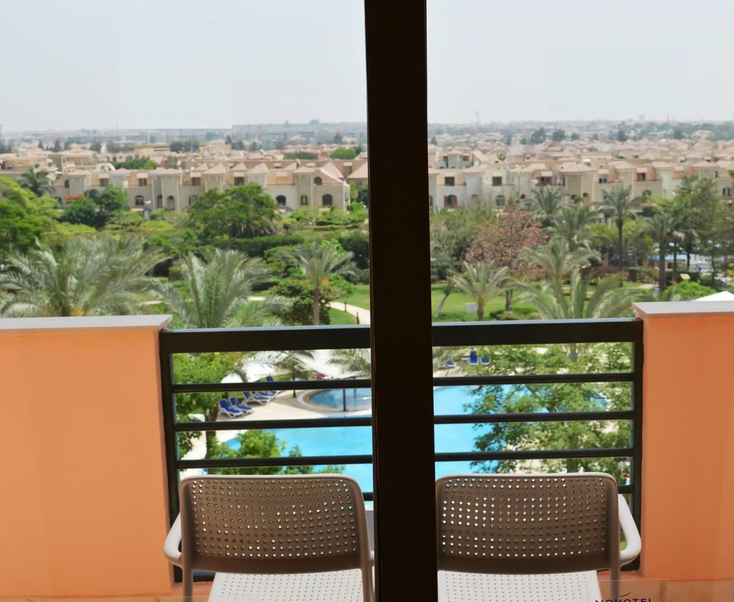 Pool view, Balcony/Terrace in Novotel Cairo 6th Of October