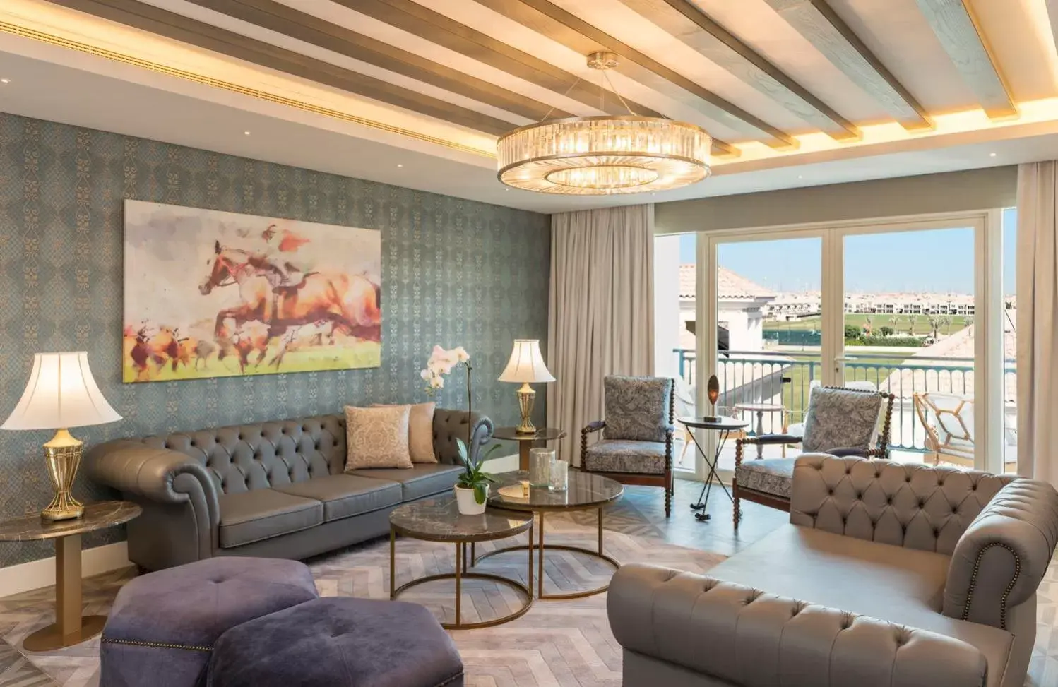 Living room in Al Habtoor Polo Resort
