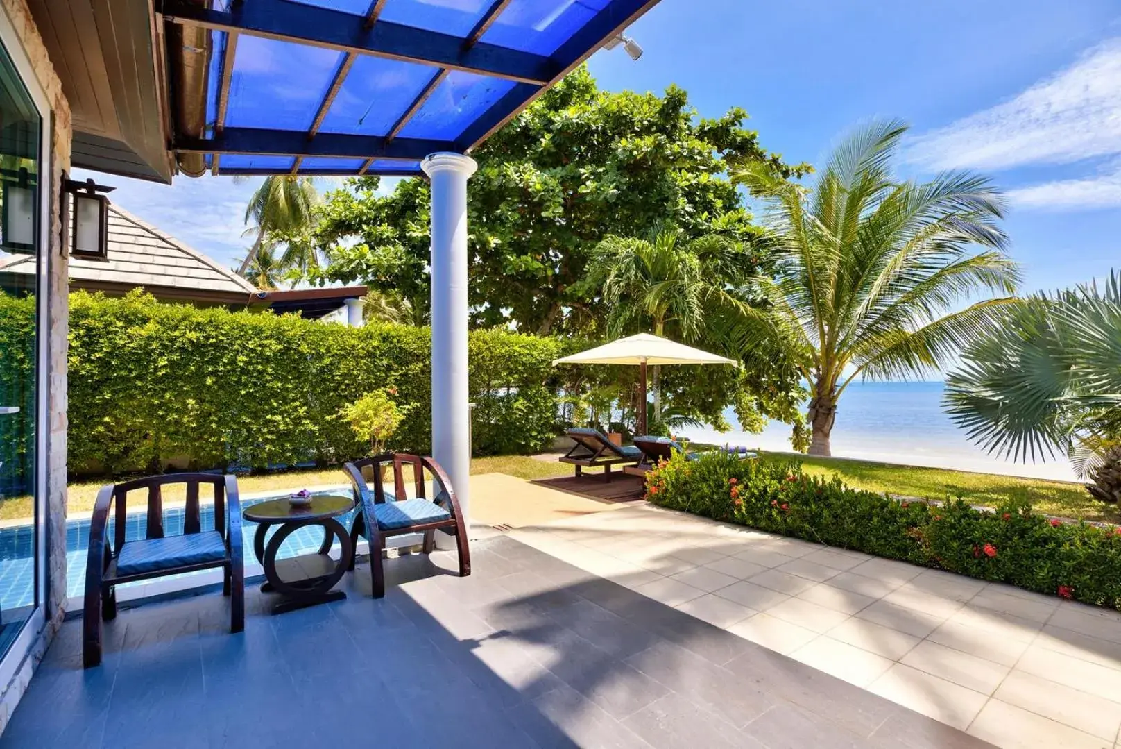 Patio, Swimming Pool in Sea Valley Resort