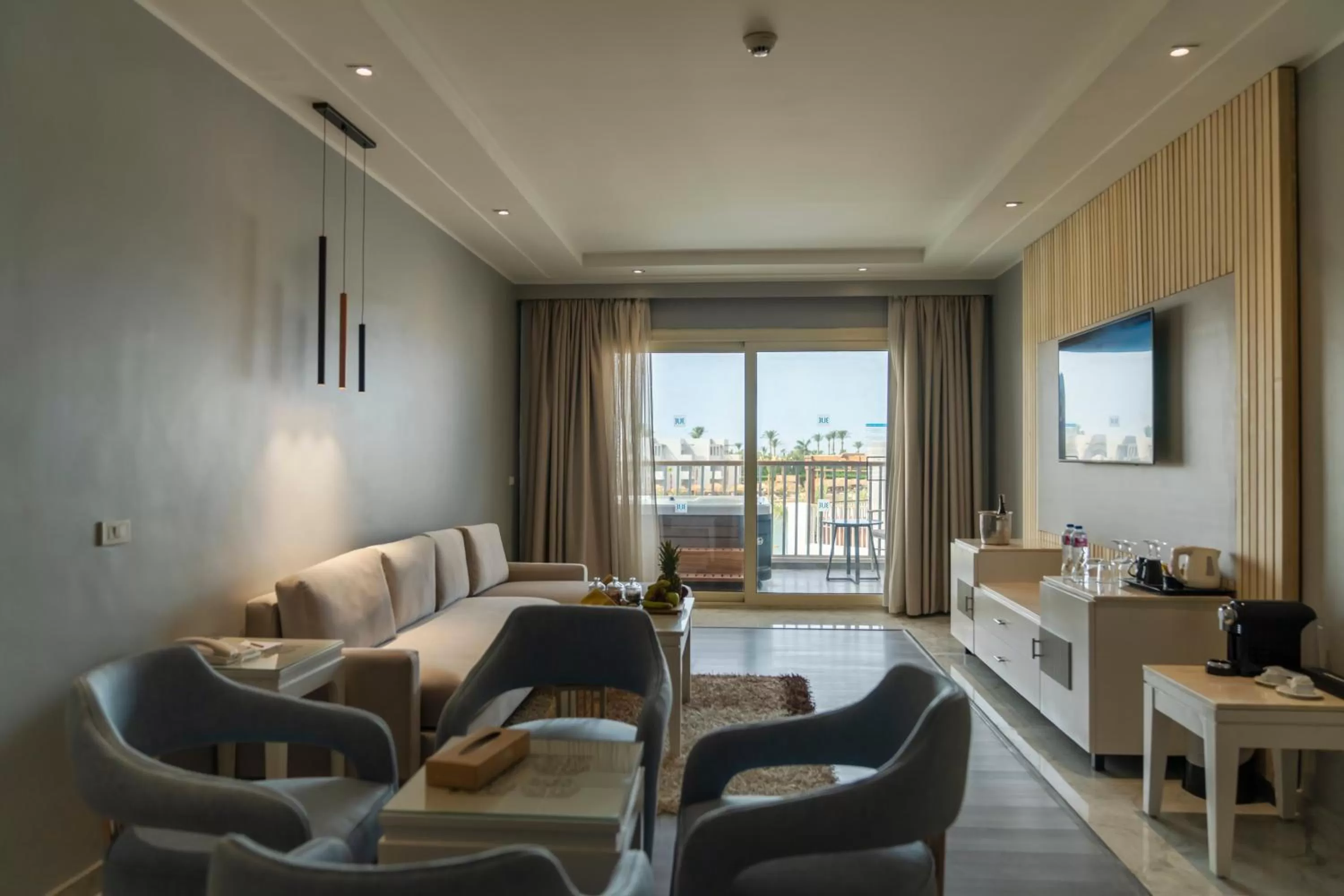 Living room in Sunrise Crystal Bay Resort -Grand Select