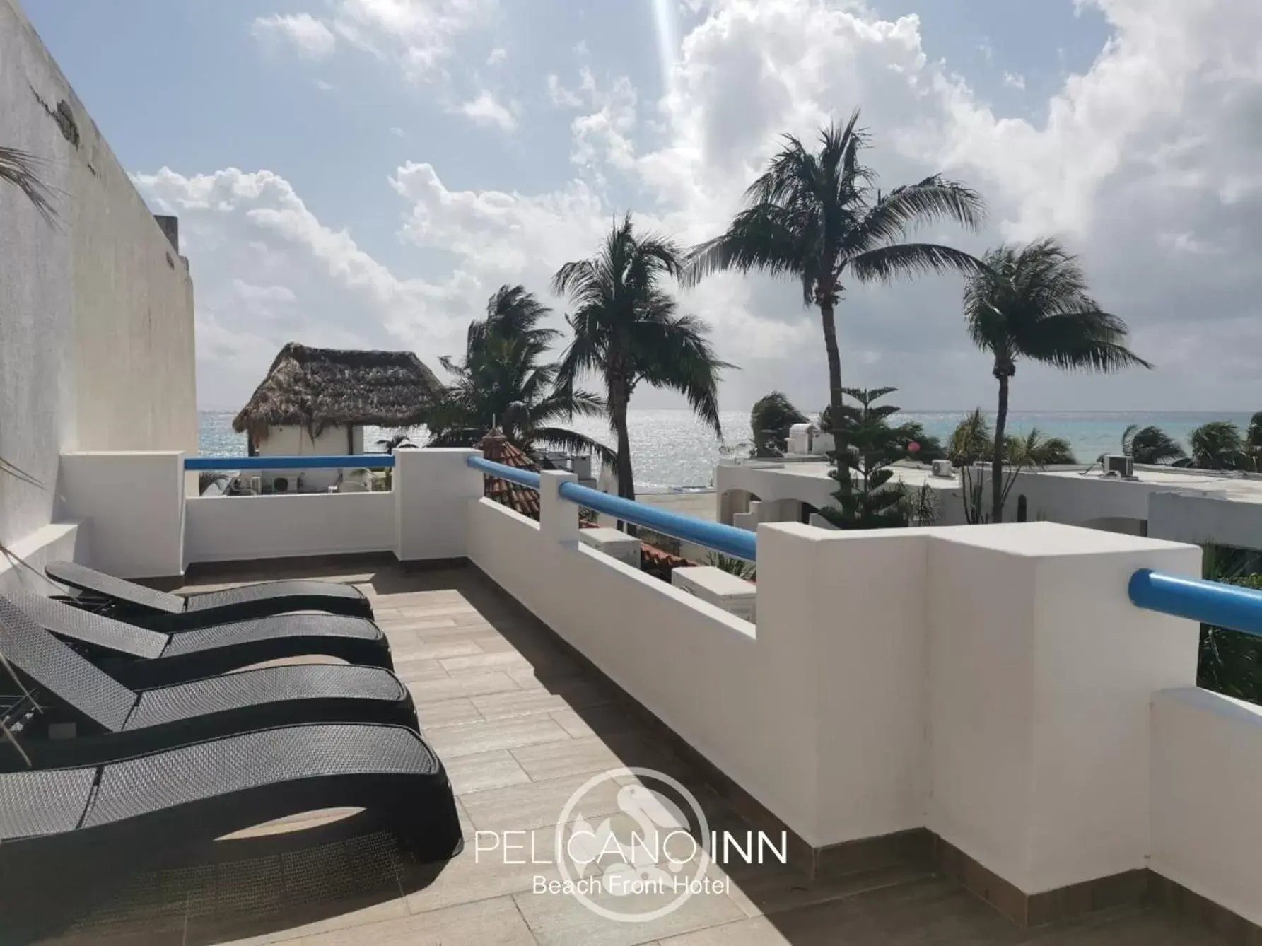 Balcony/Terrace in Pelicano Inn Playa del Carmen - Beachfront Hotel