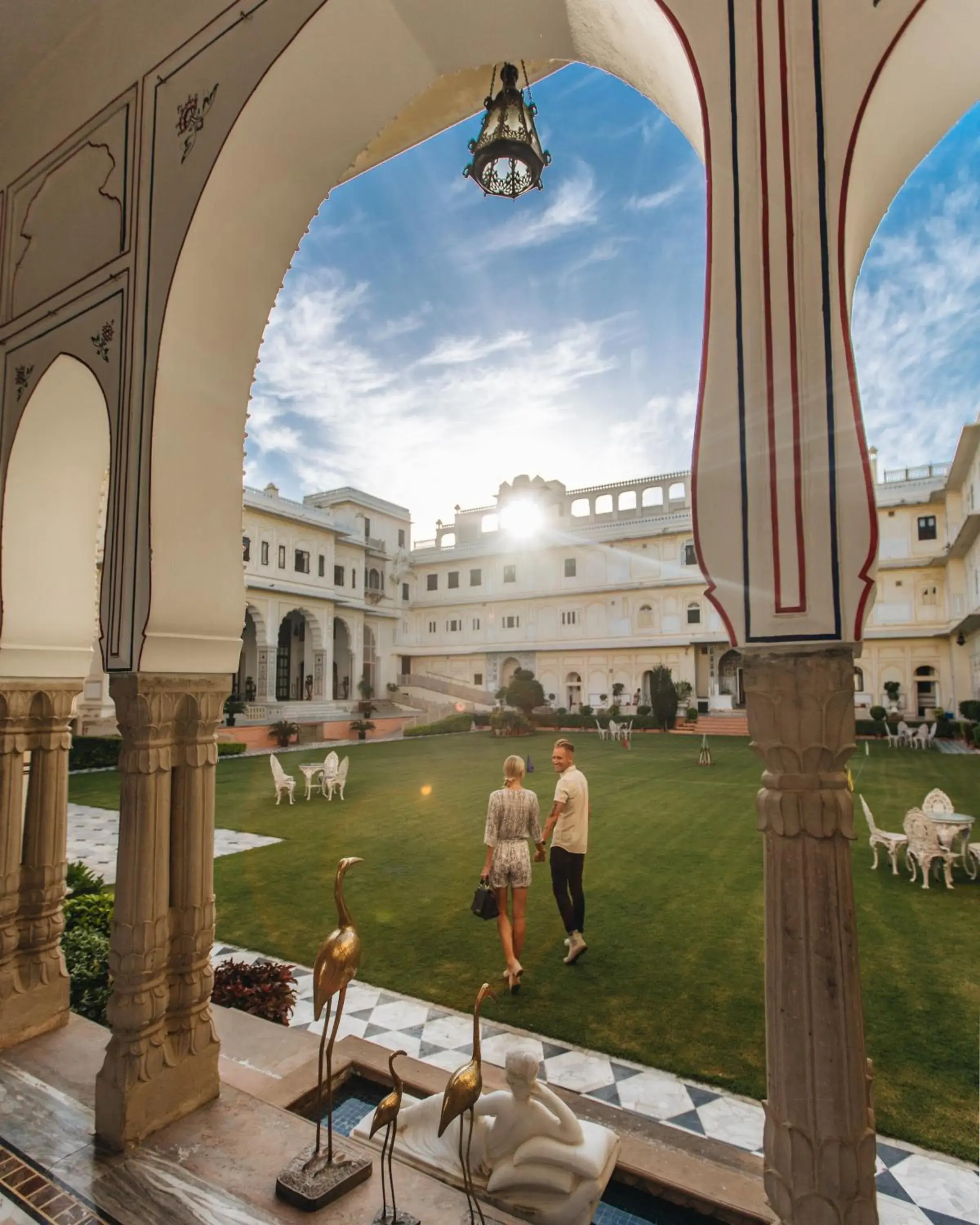 Patio in The Raj Palace (Small Luxury Hotels of the World)