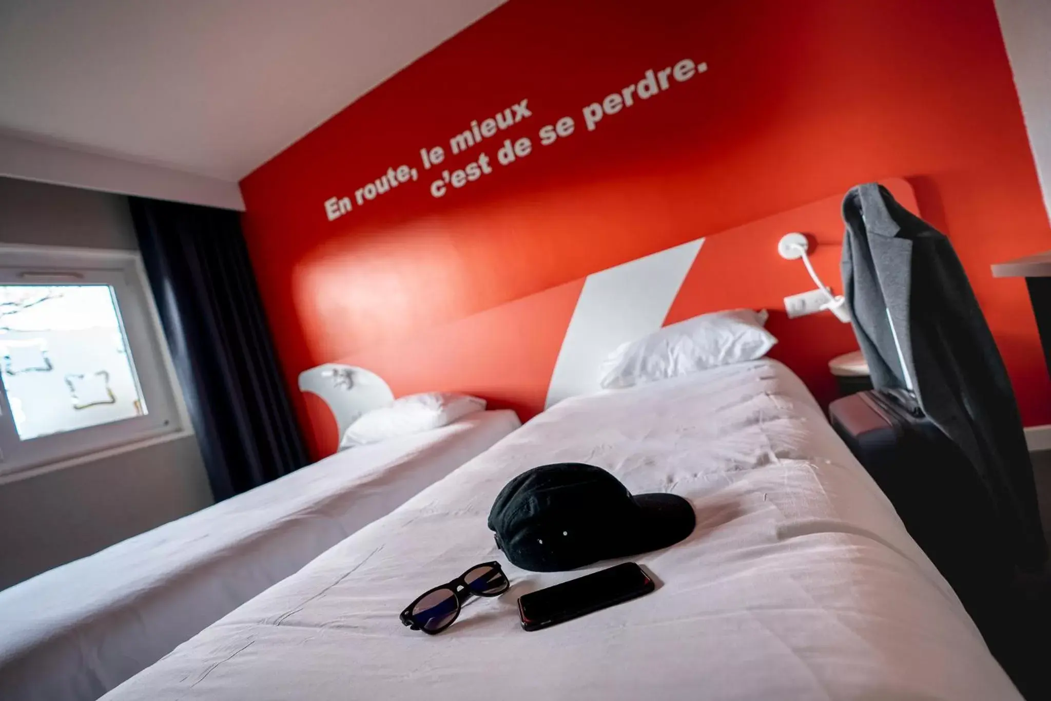 Bedroom, Bed in ibis Styles Beauvais