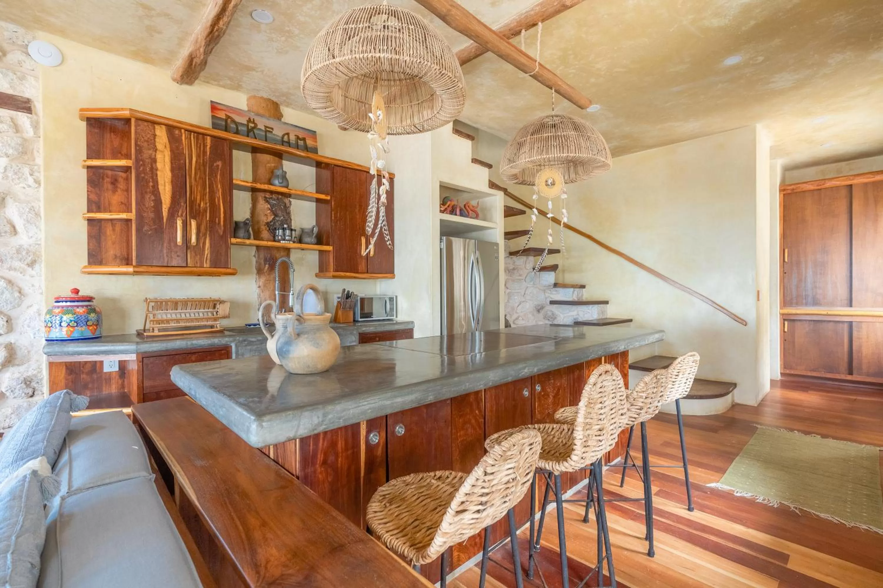 Kitchen or kitchenette in Alaya Tulum by Ahau Collection