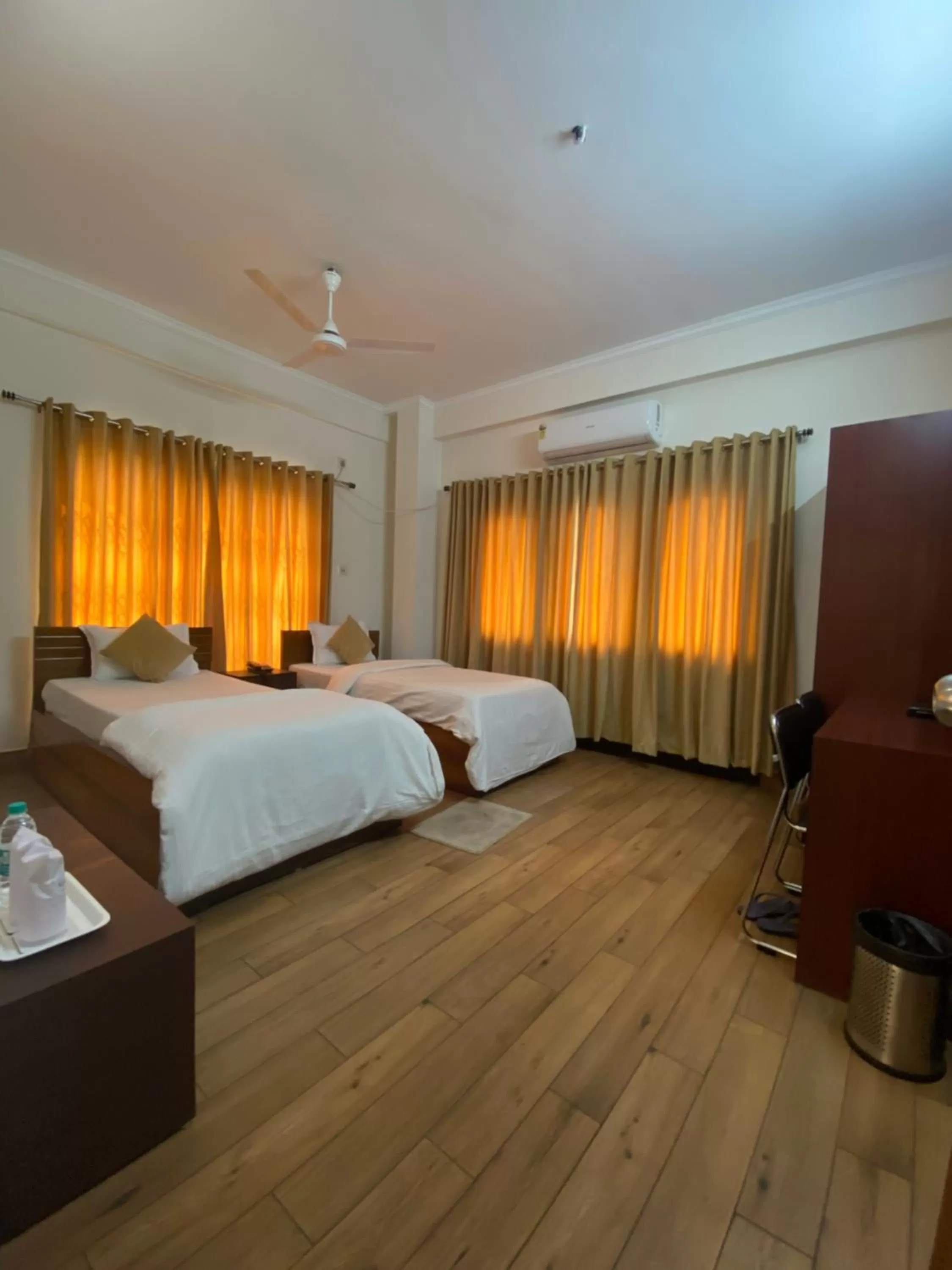 Photo of the whole room, Bed in Krishna Kunja " A Quiet & Peaceful Stay "