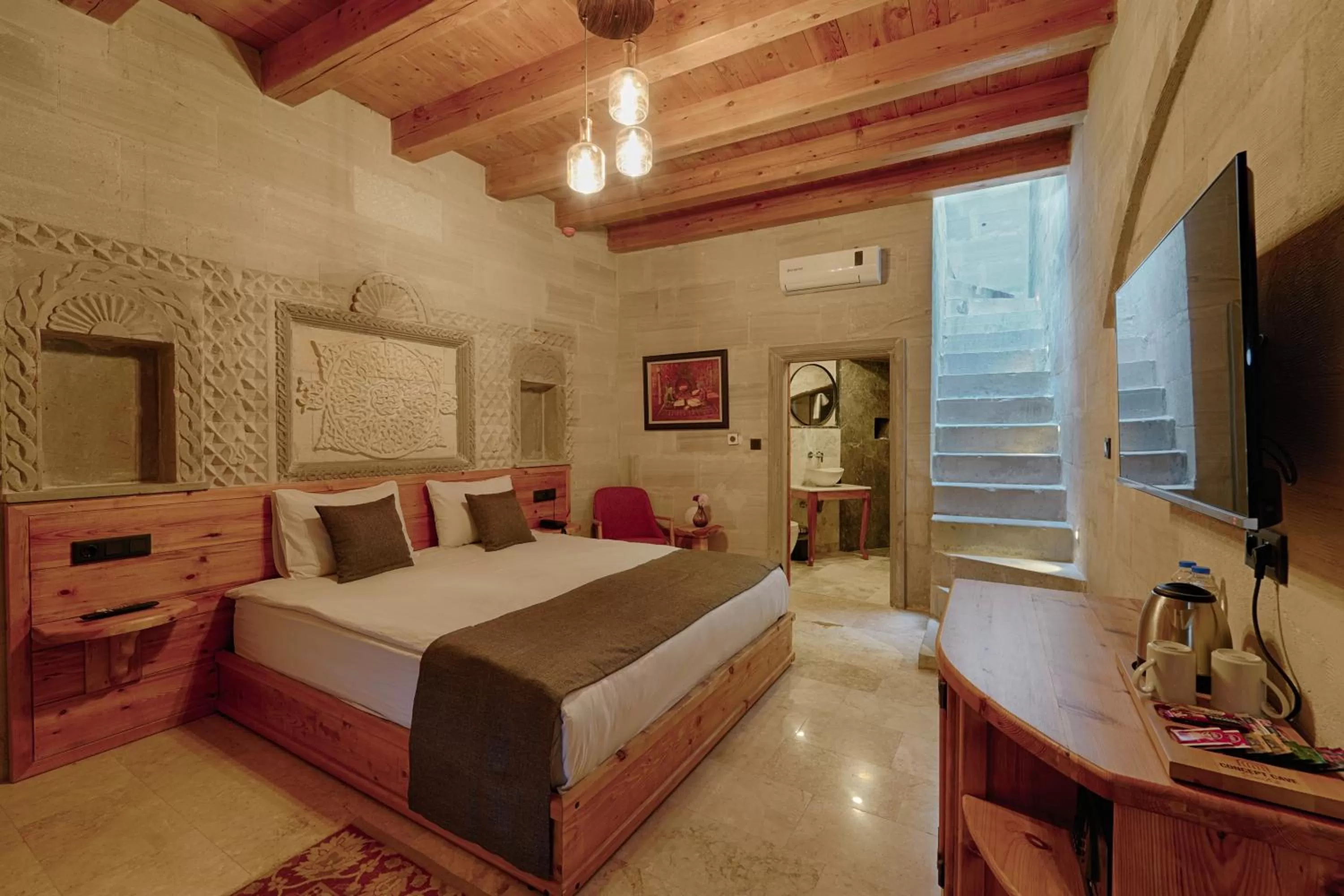 Bed in Concept Cave House