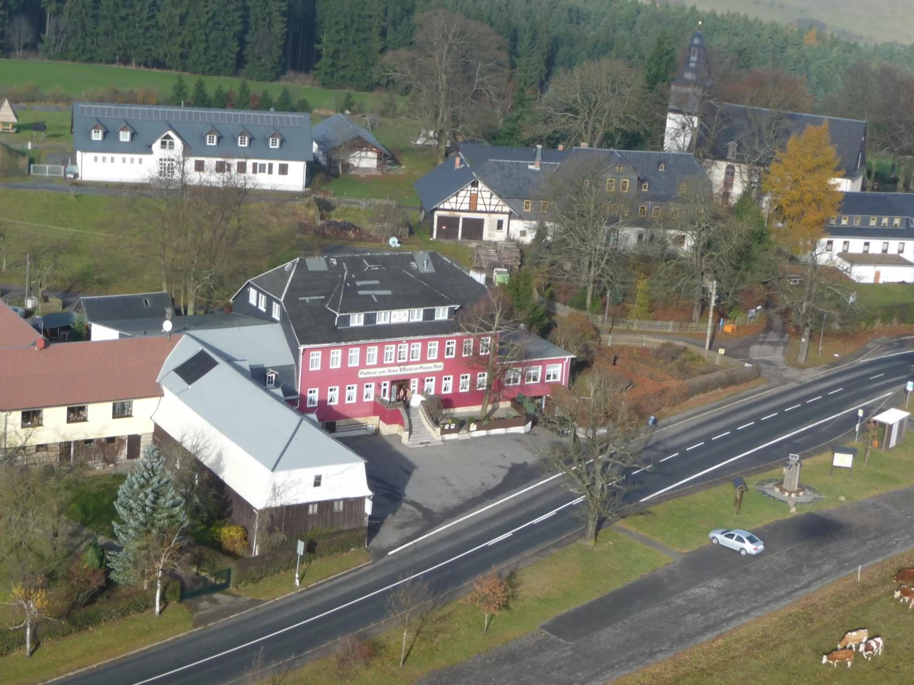 Bird's eye view in Zum Roten Hirsch im Grünen Wald