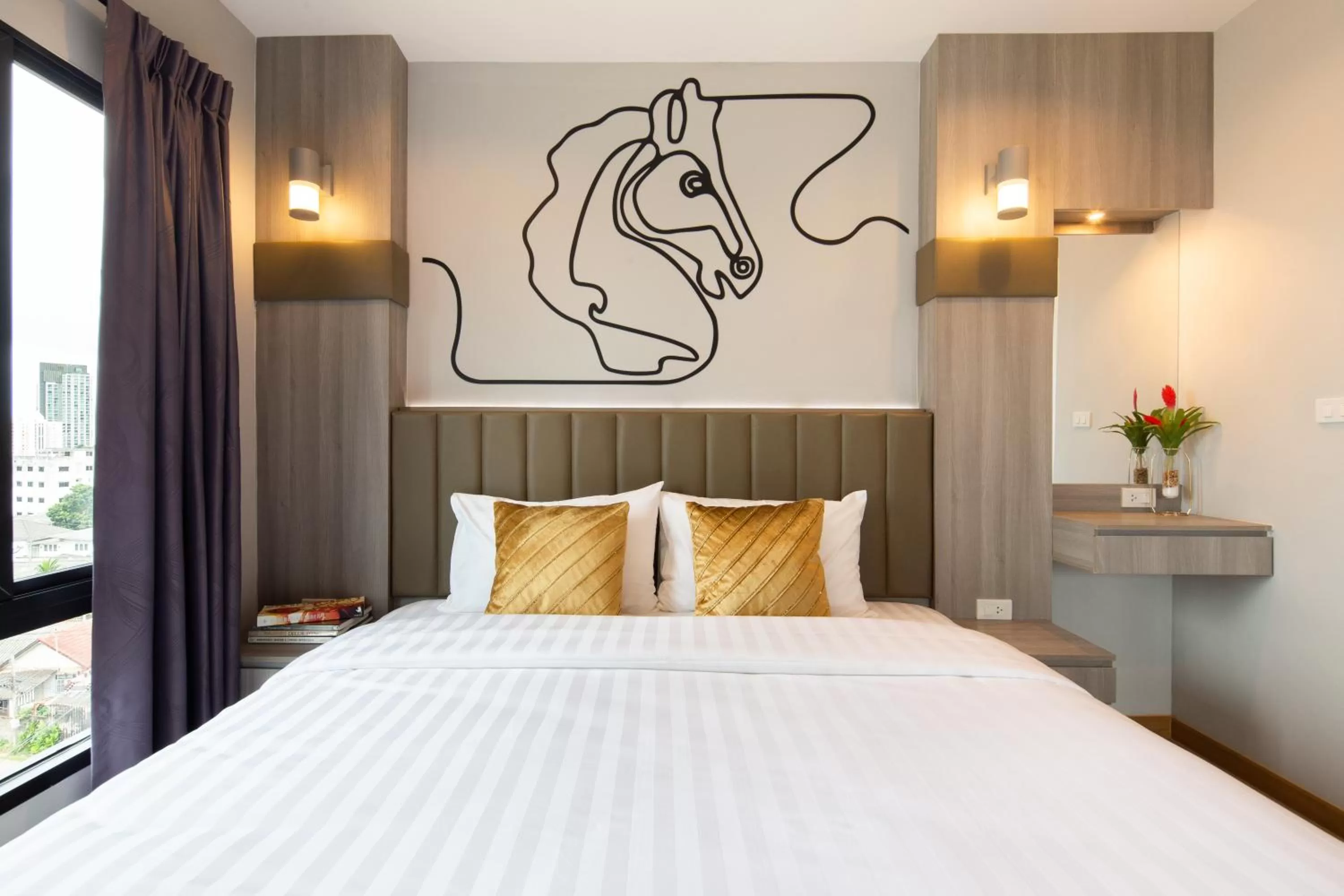 Bed in Horsehill Hotel Sriracha