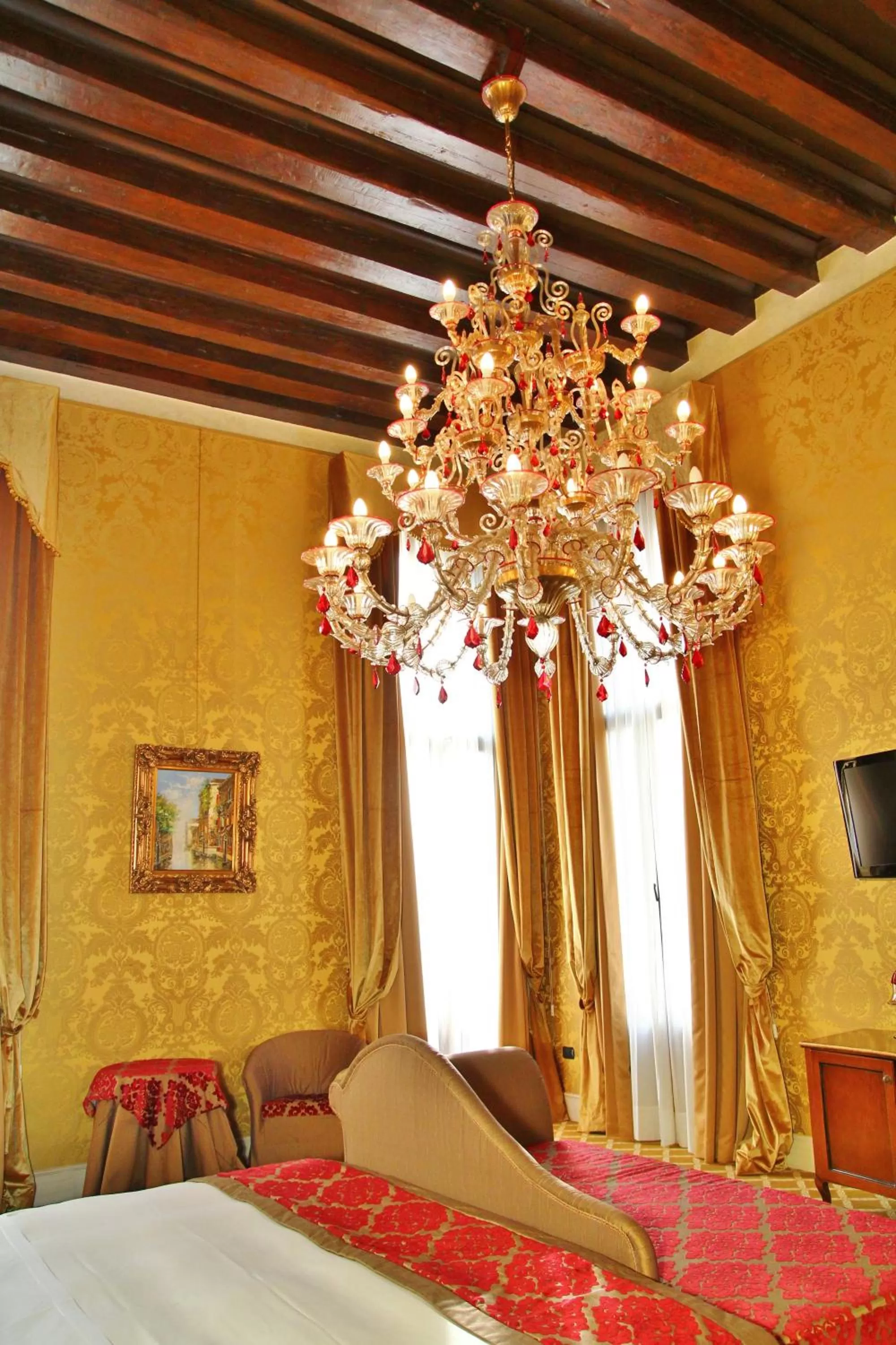 Decorative detail, Bed in Pesaro Palace