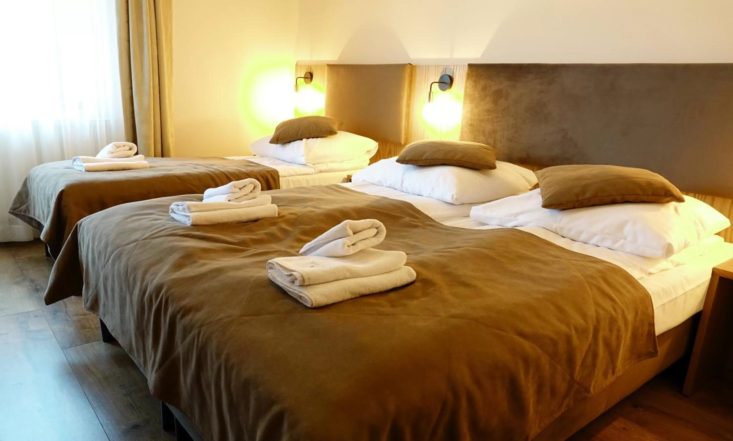 Bed in Zajazd Białczański Dom Wypoczynkowy Restauracja