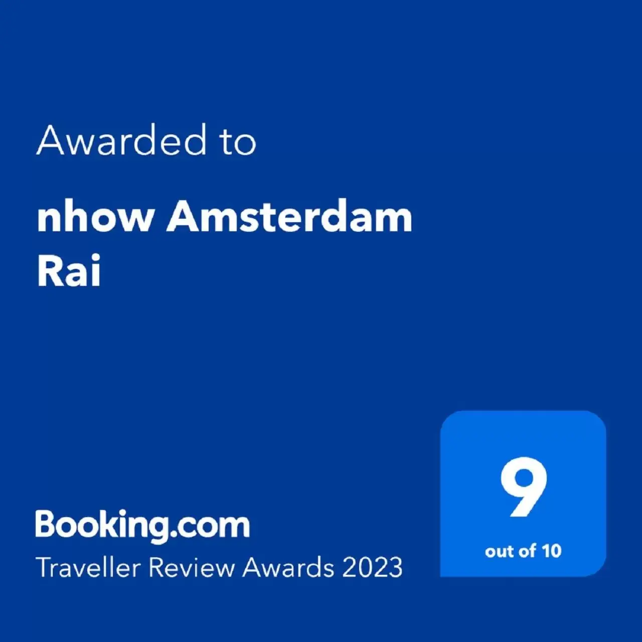 Certificate/Award, Logo/Certificate/Sign/Award in nhow Amsterdam Rai