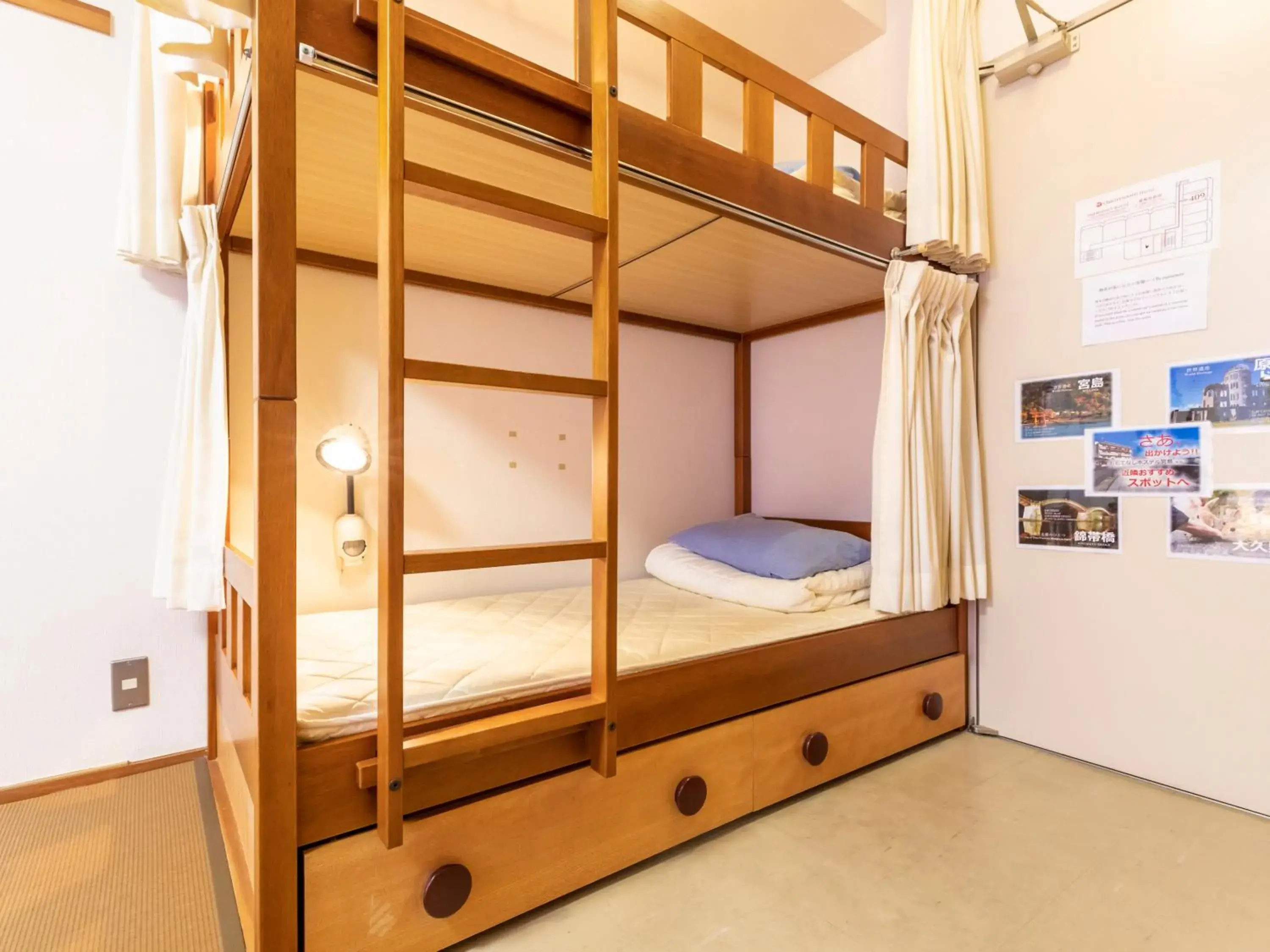 Bed, Bunk Bed in Omotenashi Hostel Miyajima