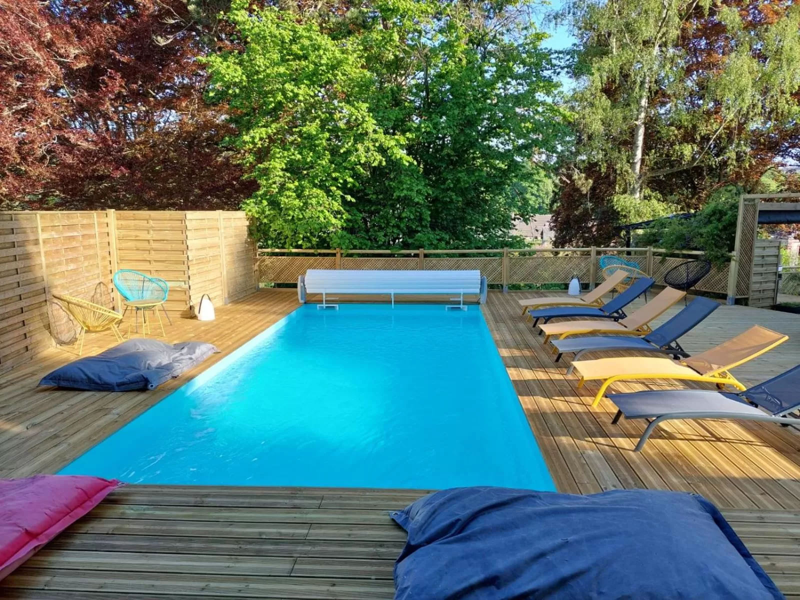 Pool view in Le Clos des Lodges