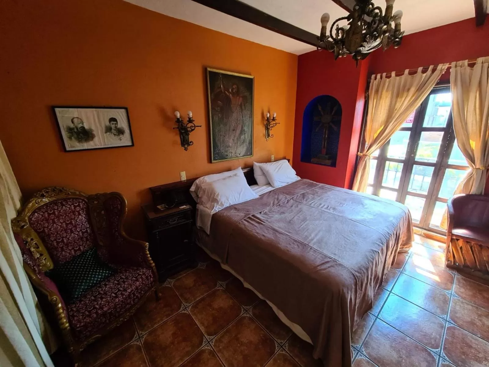 Bed in Hotel Boutique Casona Maya Mexicana