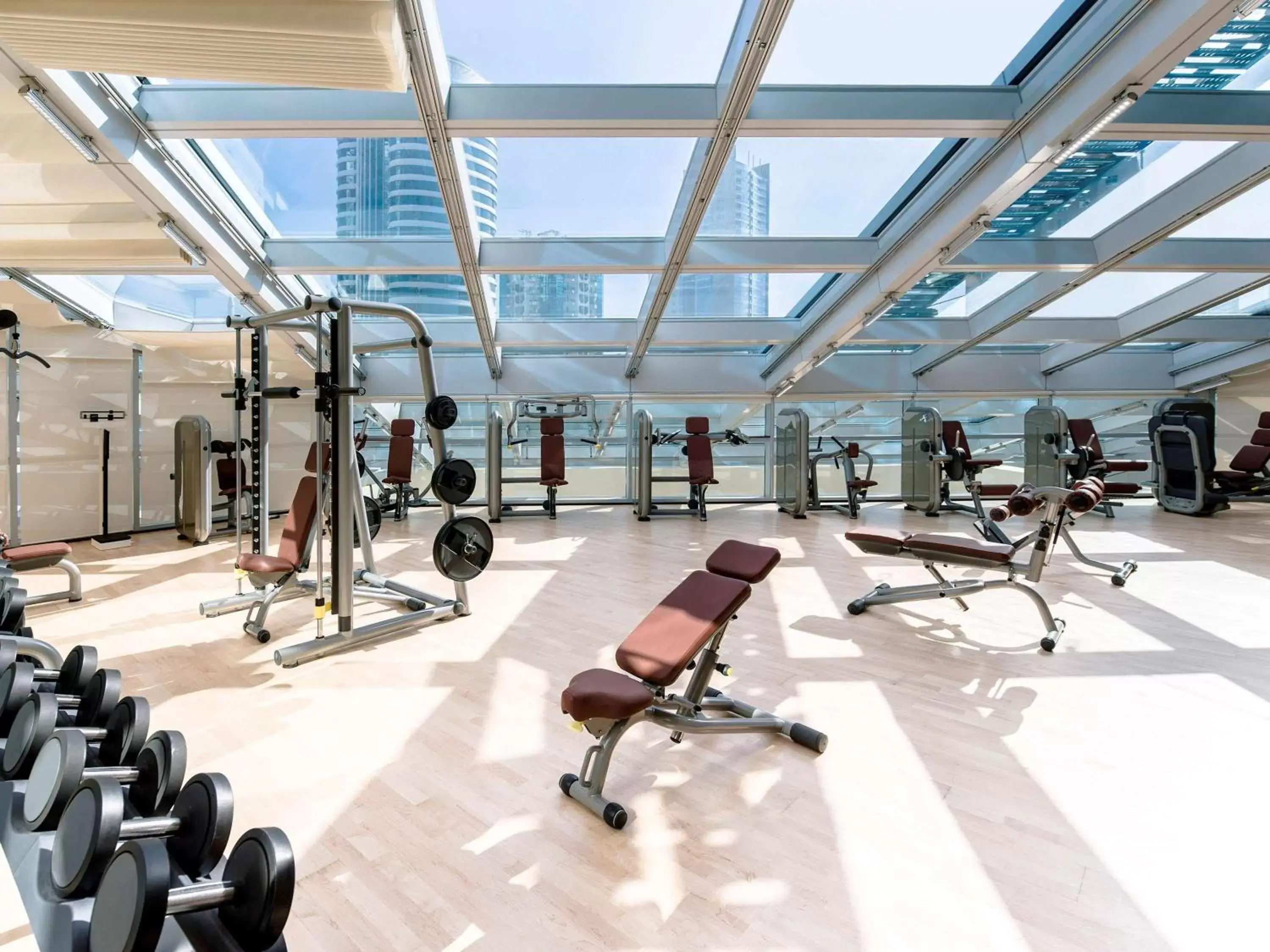 Bedroom, Fitness Center/Facilities in Novotel Fujairah