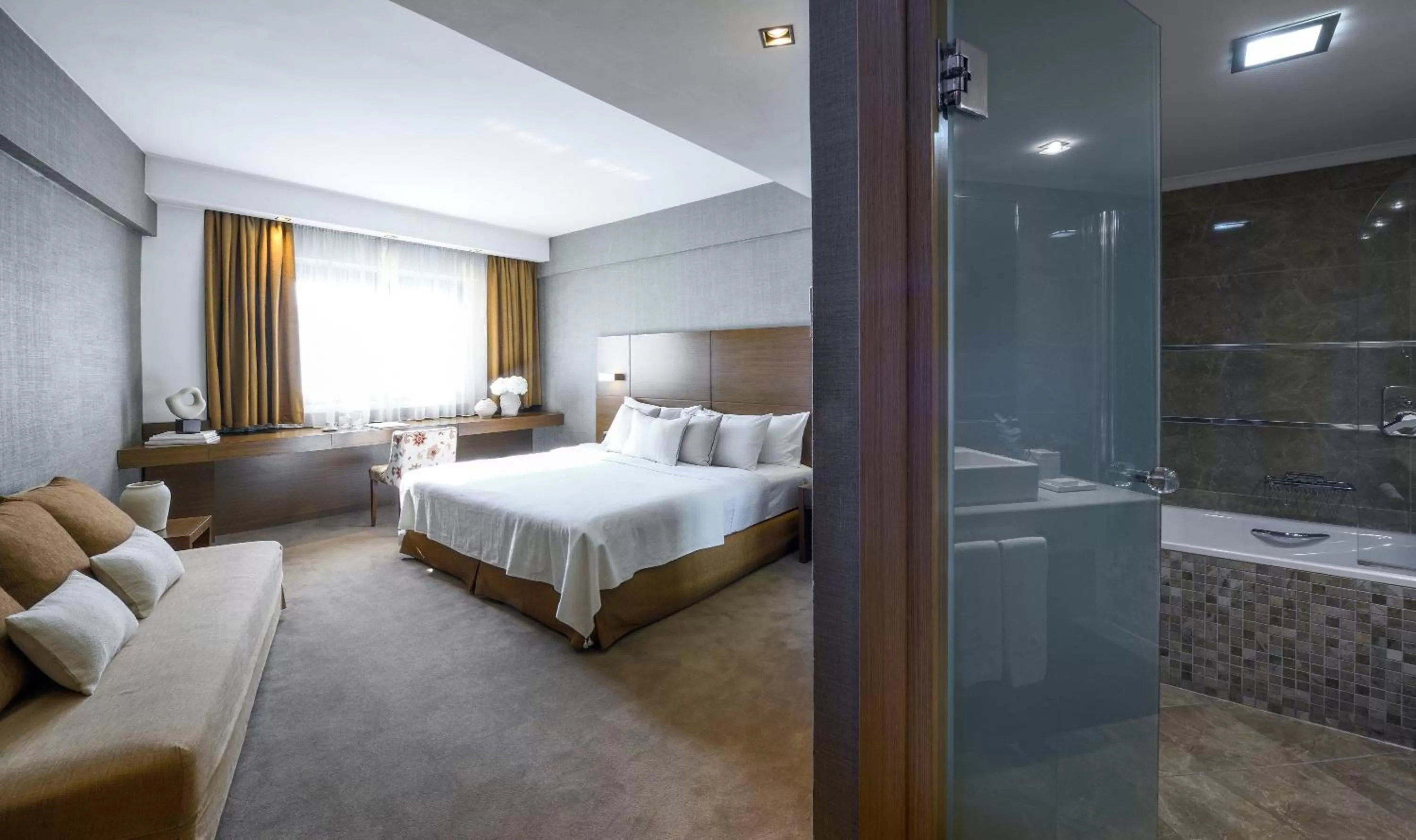 Bathroom, Bed in Anatolia Hotel