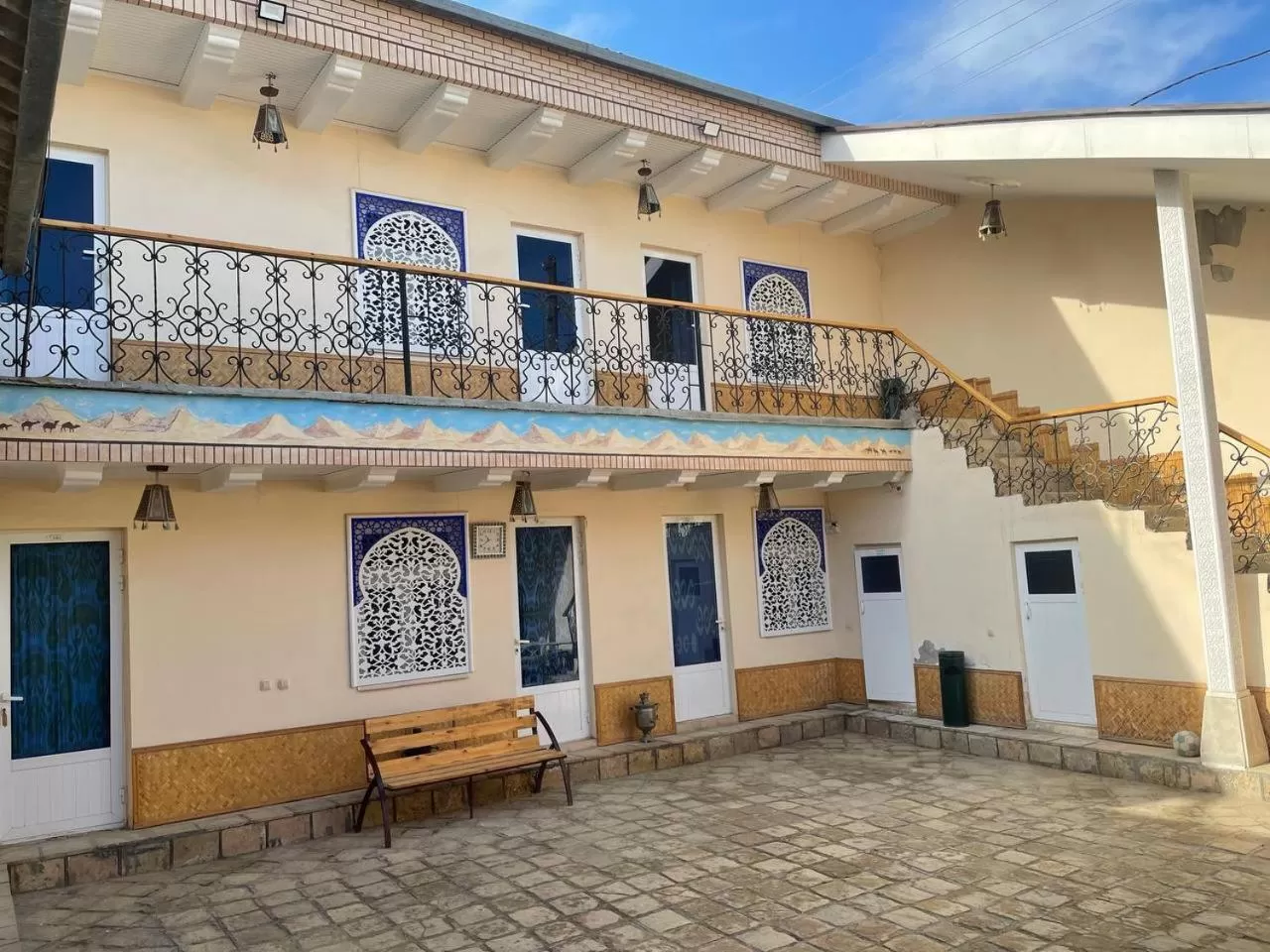 Inner courtyard view in Bukhara house hotel