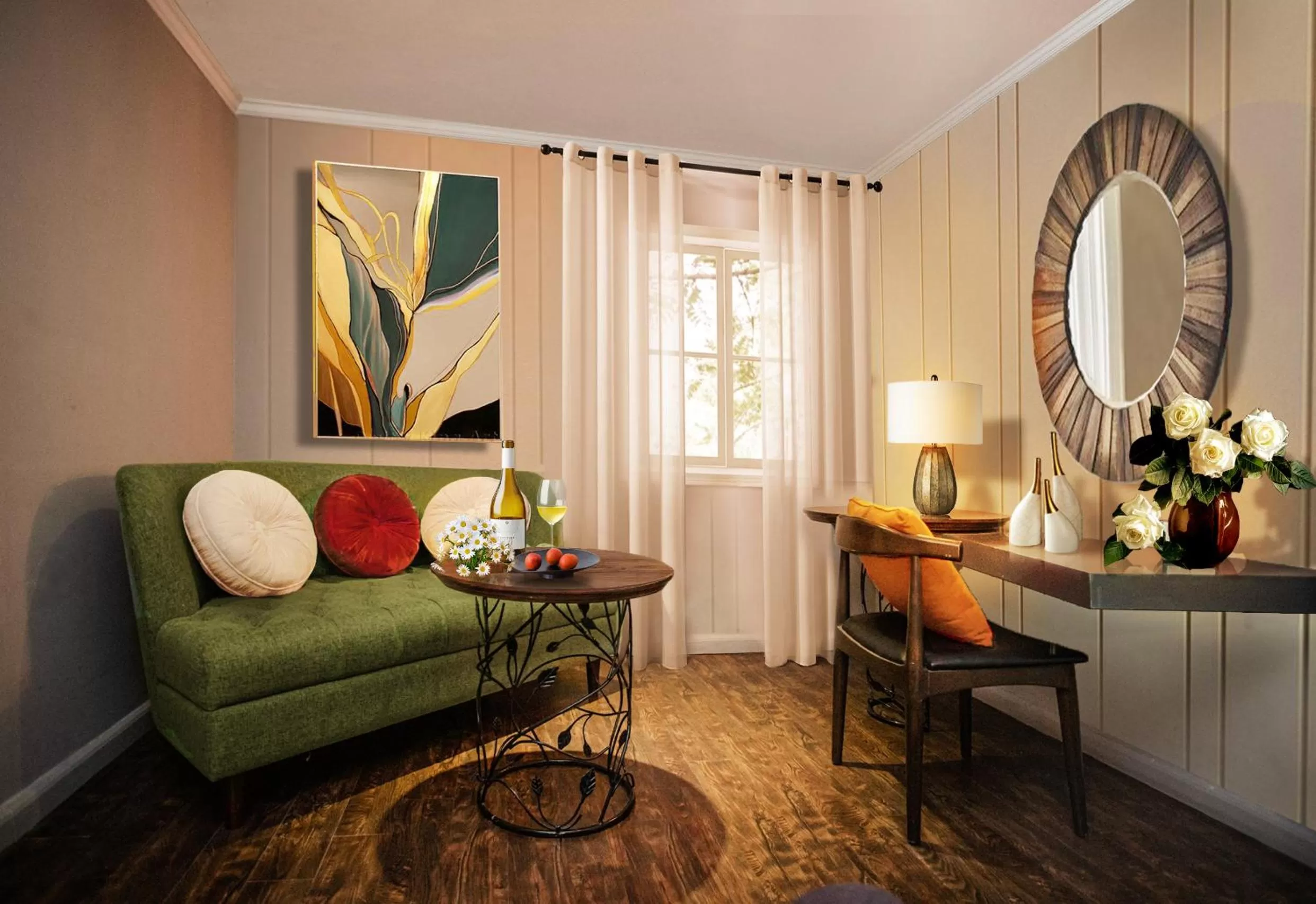 Seating area in Hanoi Center Silk Hotel & Travel