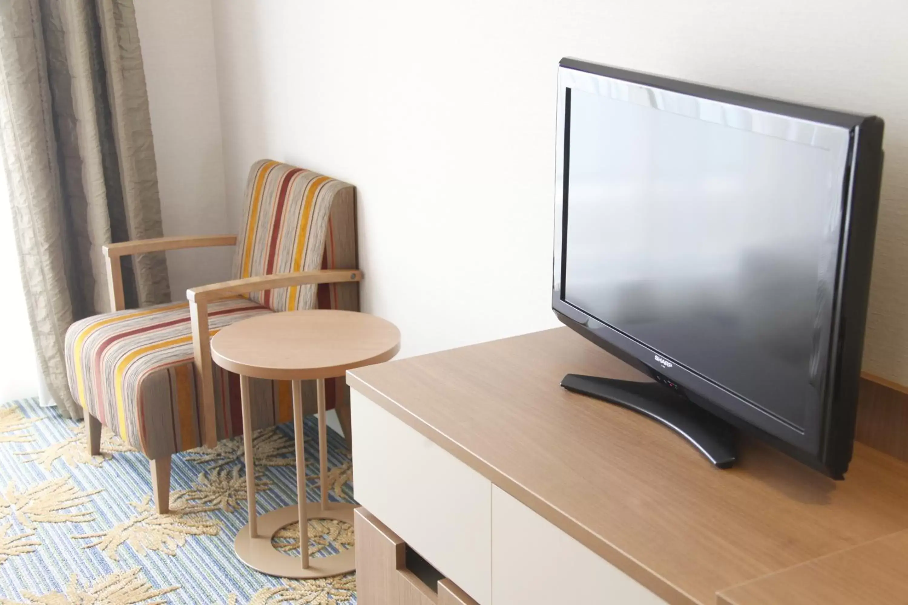 Decorative detail, TV/Entertainment Center in Vessel Hotel Campana Okinawa