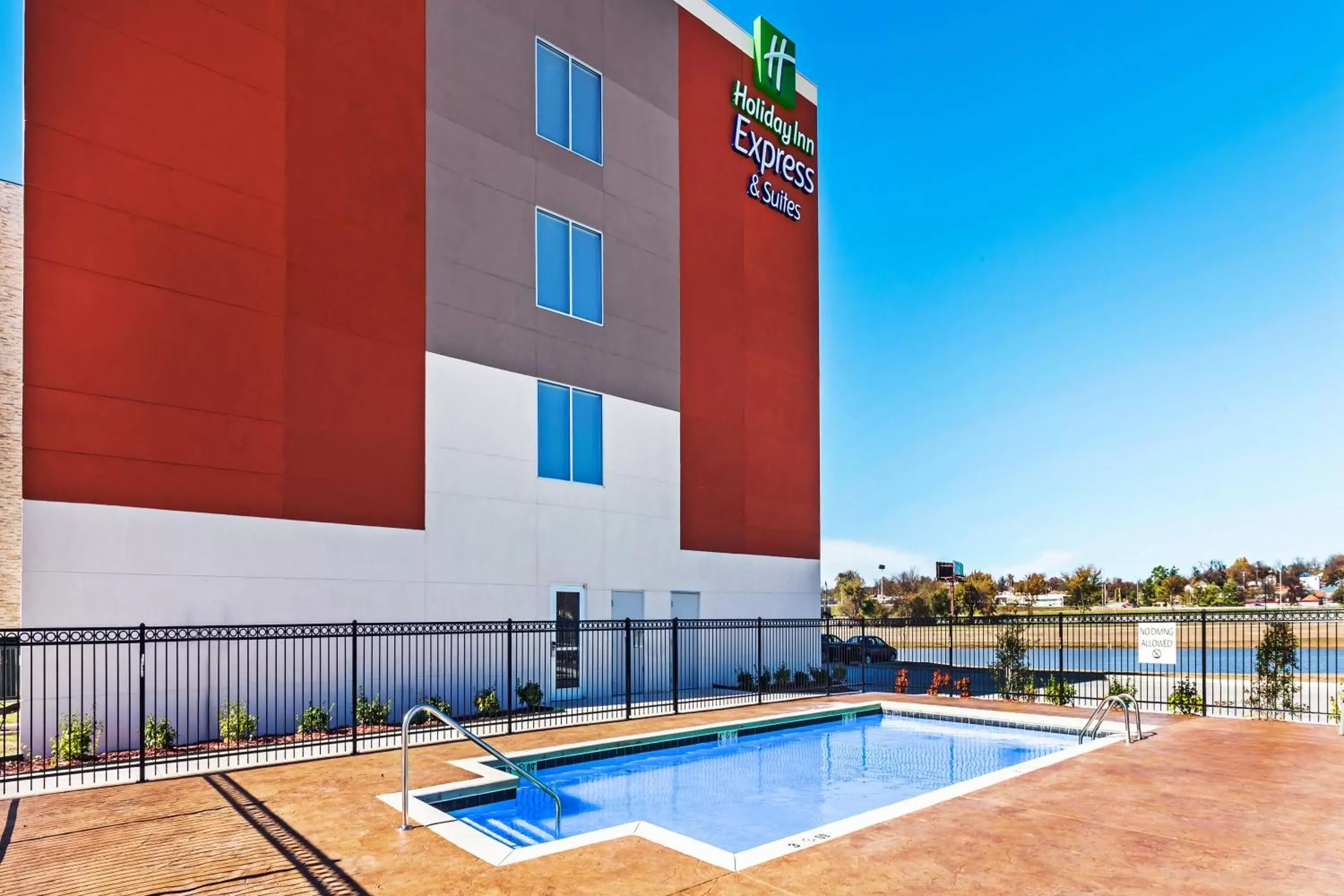 Swimming Pool in Holiday Inn Express & Suites Tulsa West - Sand Springs, an IHG Hotel