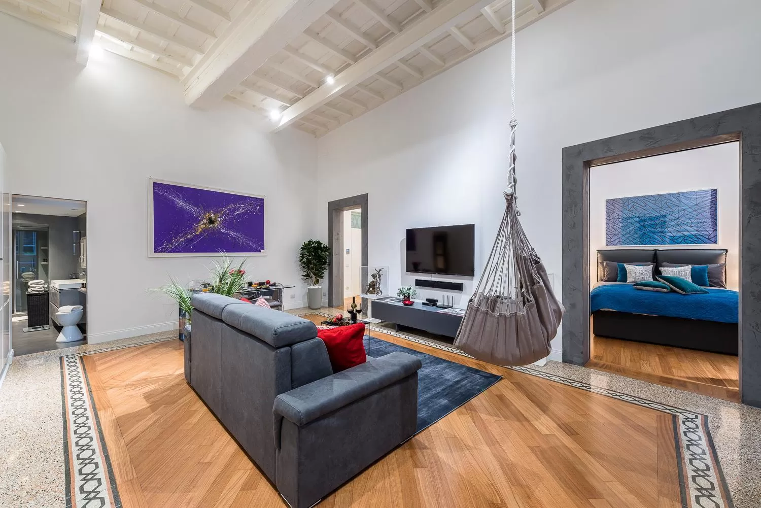 Communal lounge/ TV room, Bed in Argentina Residenza Style Hotel