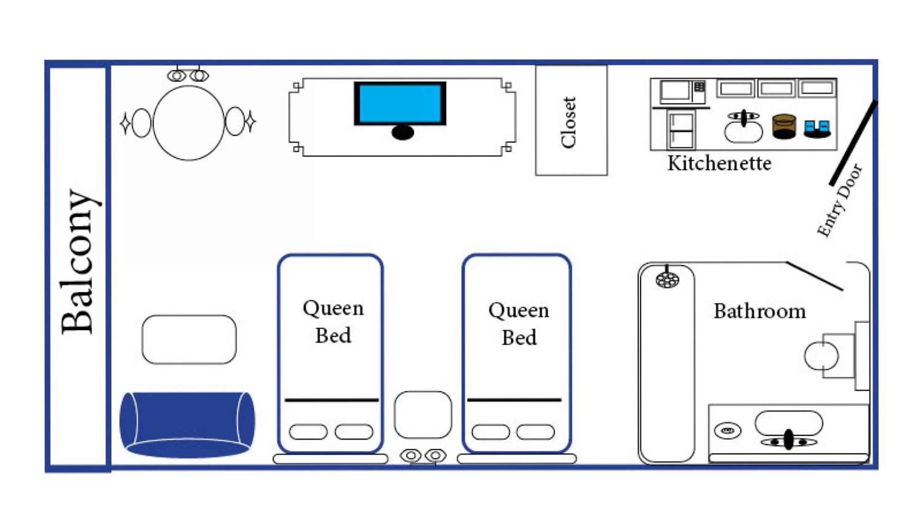 Queen Room with Two Queen Beds - Ocean Front in Carousel Resort Hotel and Condominiums