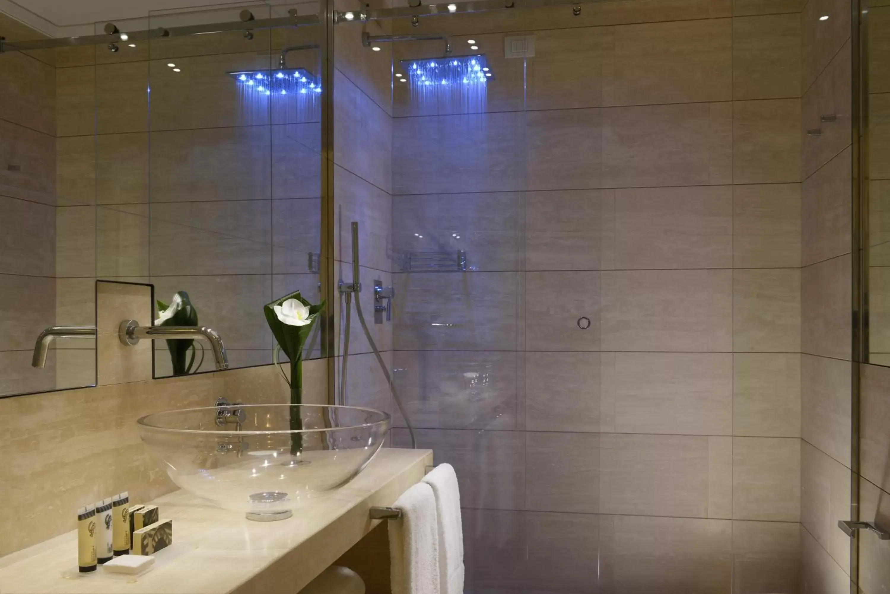 Shower, Bathroom in Grand Hotel Minerva