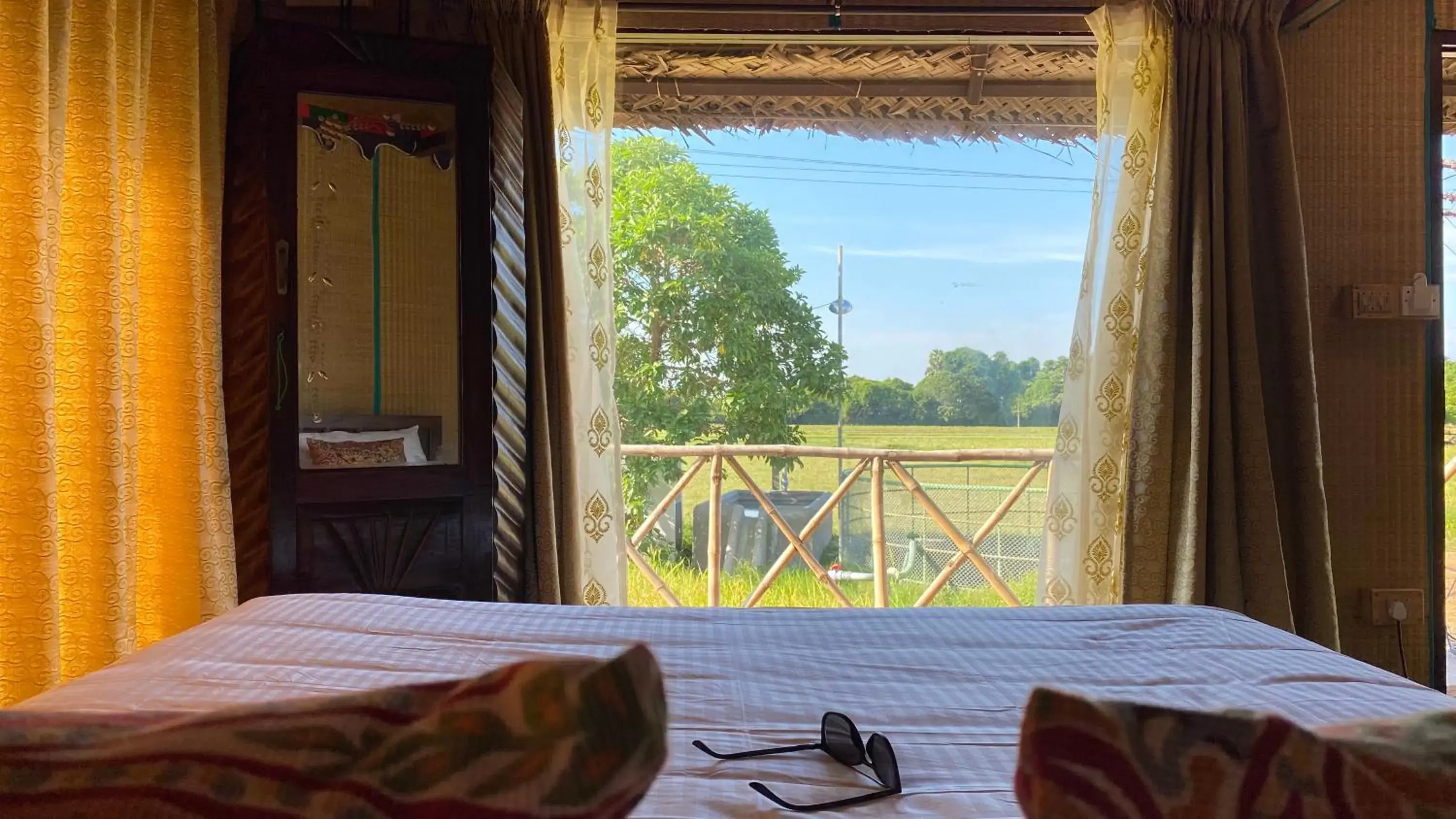 Bed in Marutham Village Resort Bed in Marutham Village Resort