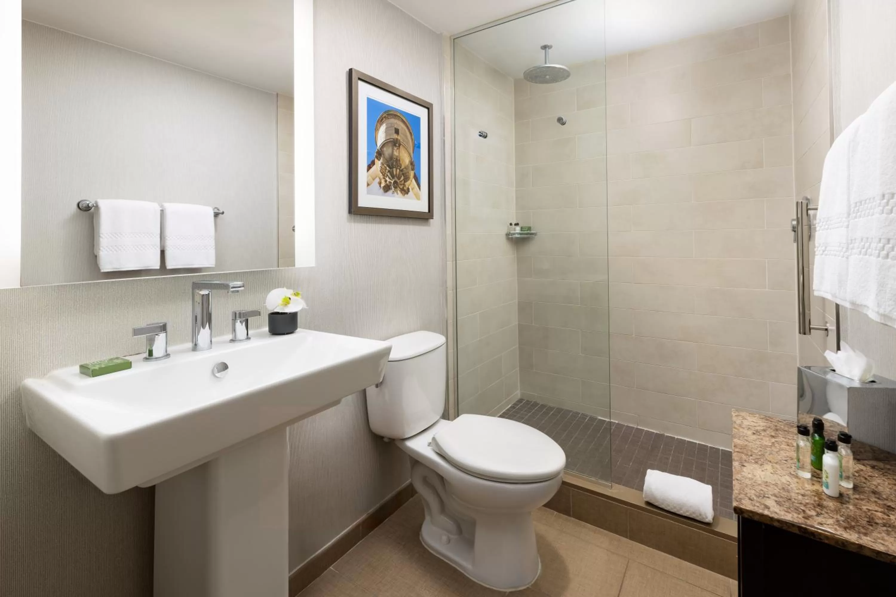 Shower in The Anza-a Calabasas Hotel