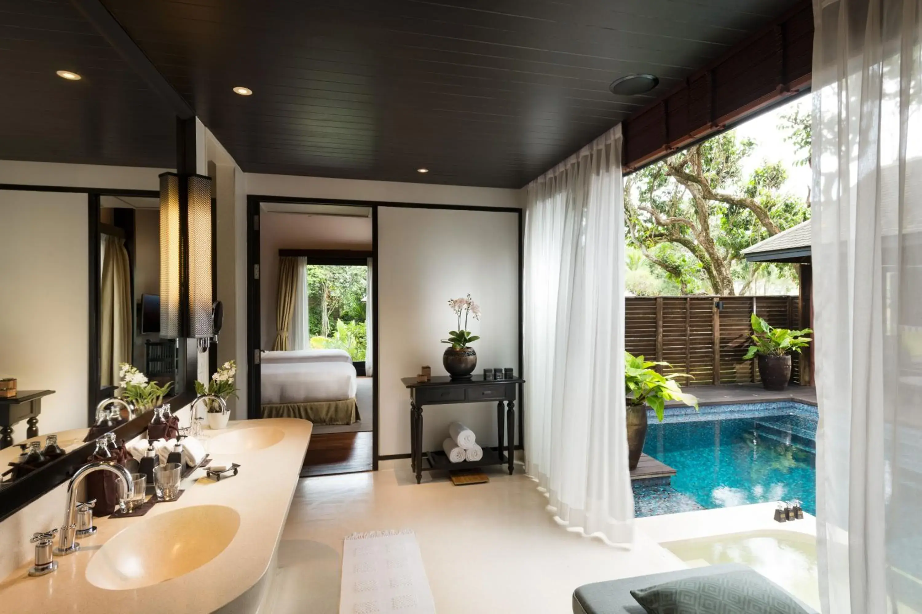 Toilet, Bed in Anantara Mai Khao Phuket Villas Toilet, Bed in Anantara Mai Khao Phuket Villas