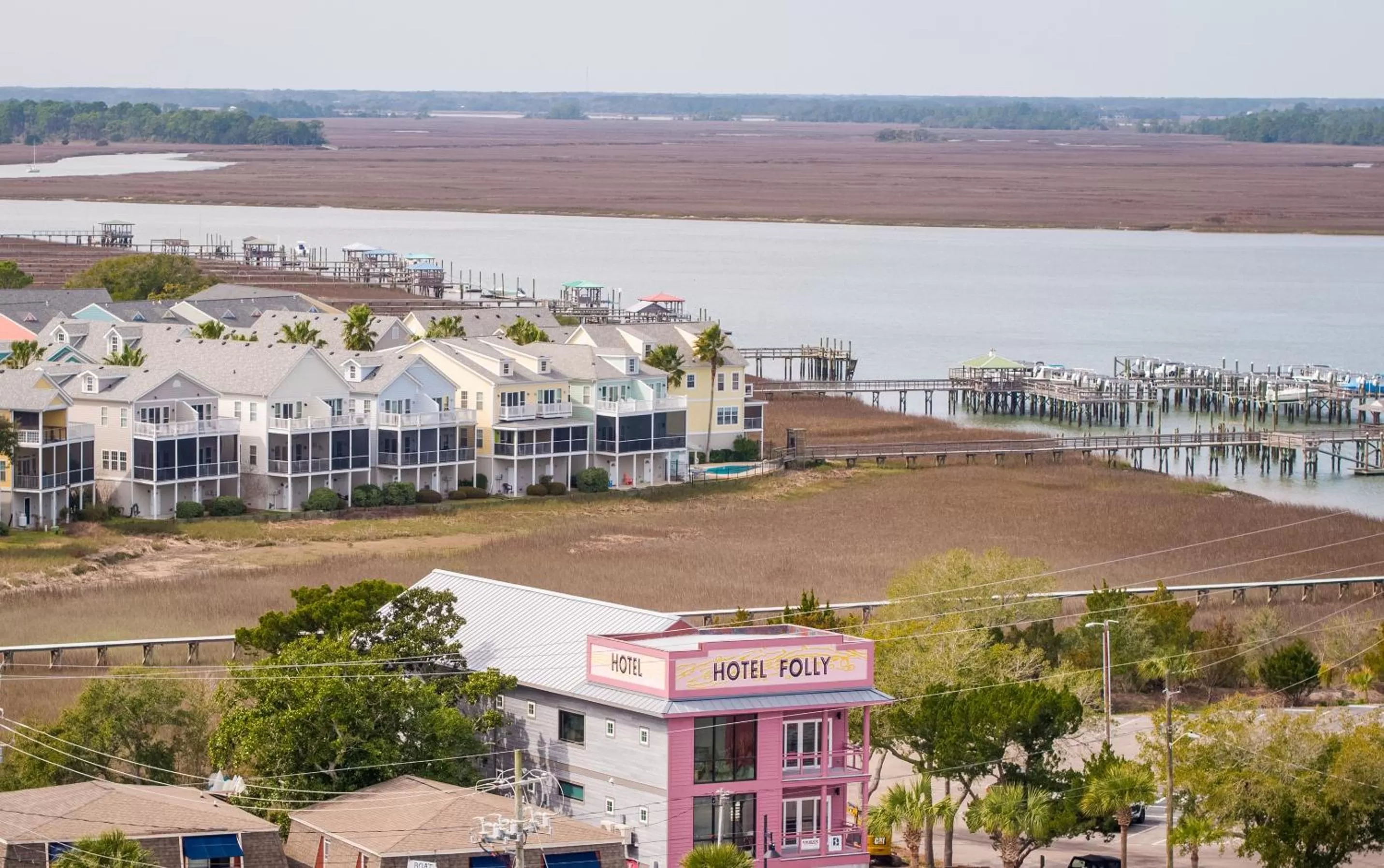 Hotel Folly with Marsh and Sunset Views