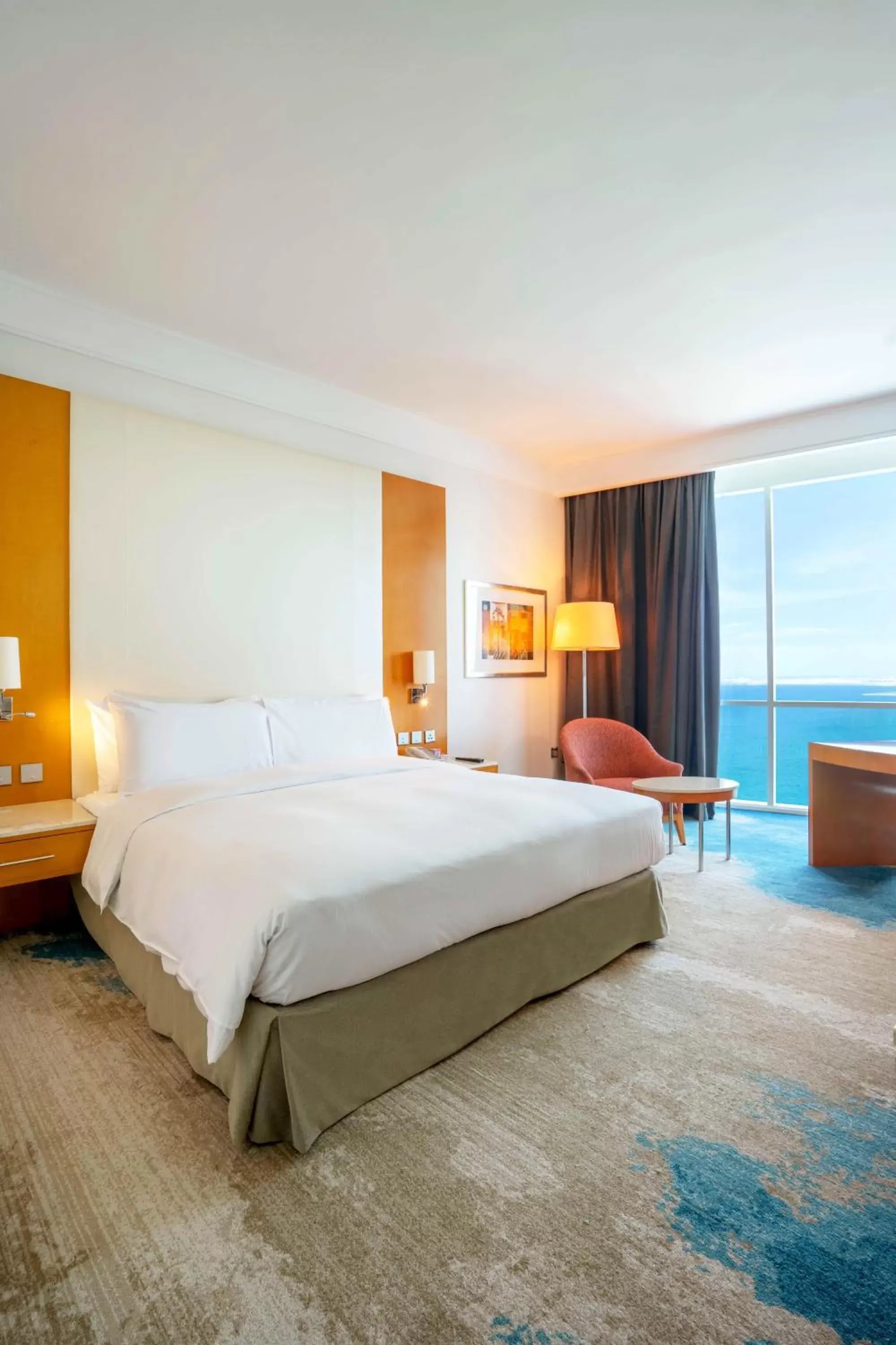 Sea view, Bed in Hilton Doha