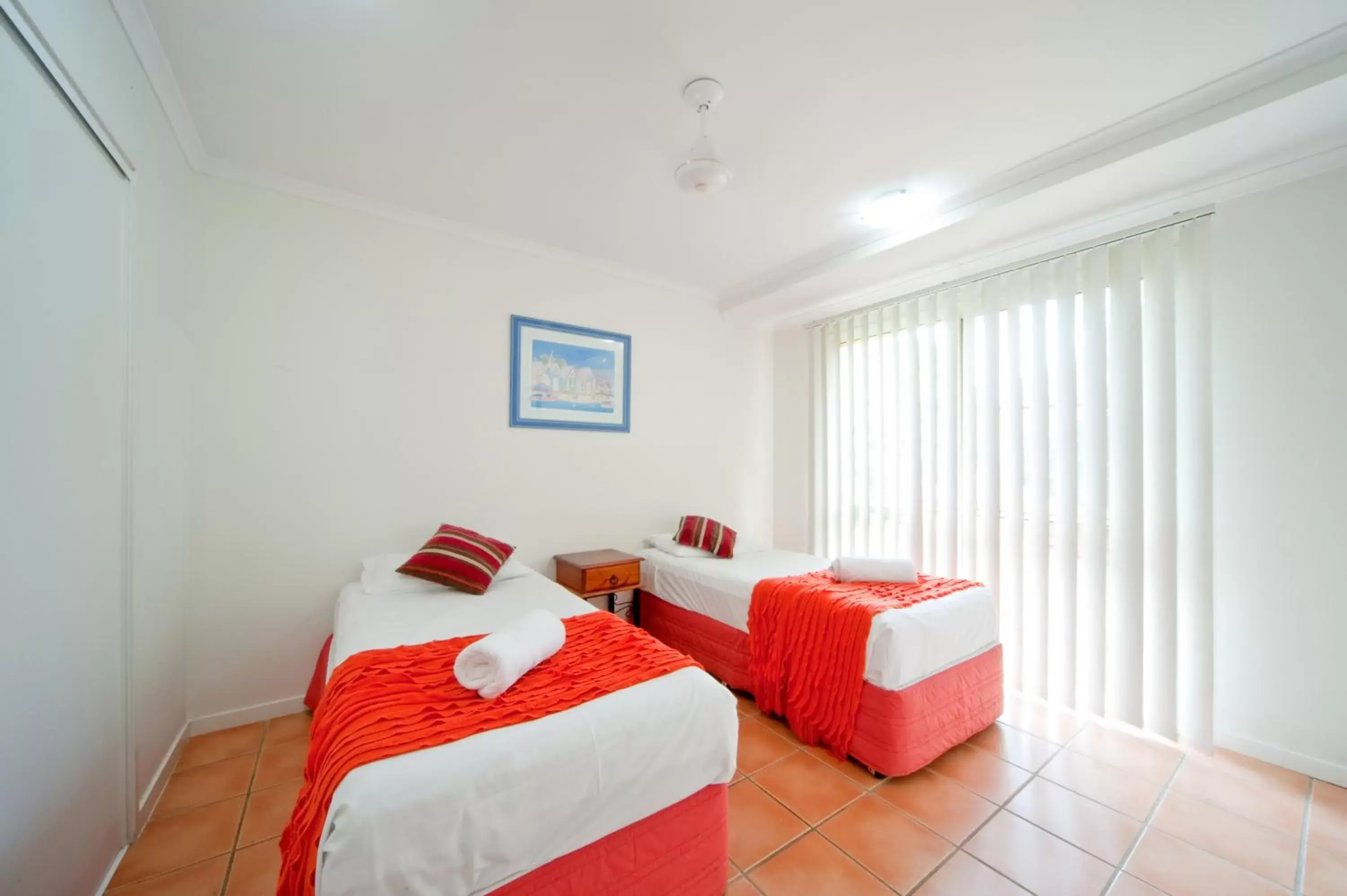 Bedroom, Bed in at Beach Court Holiday Villas