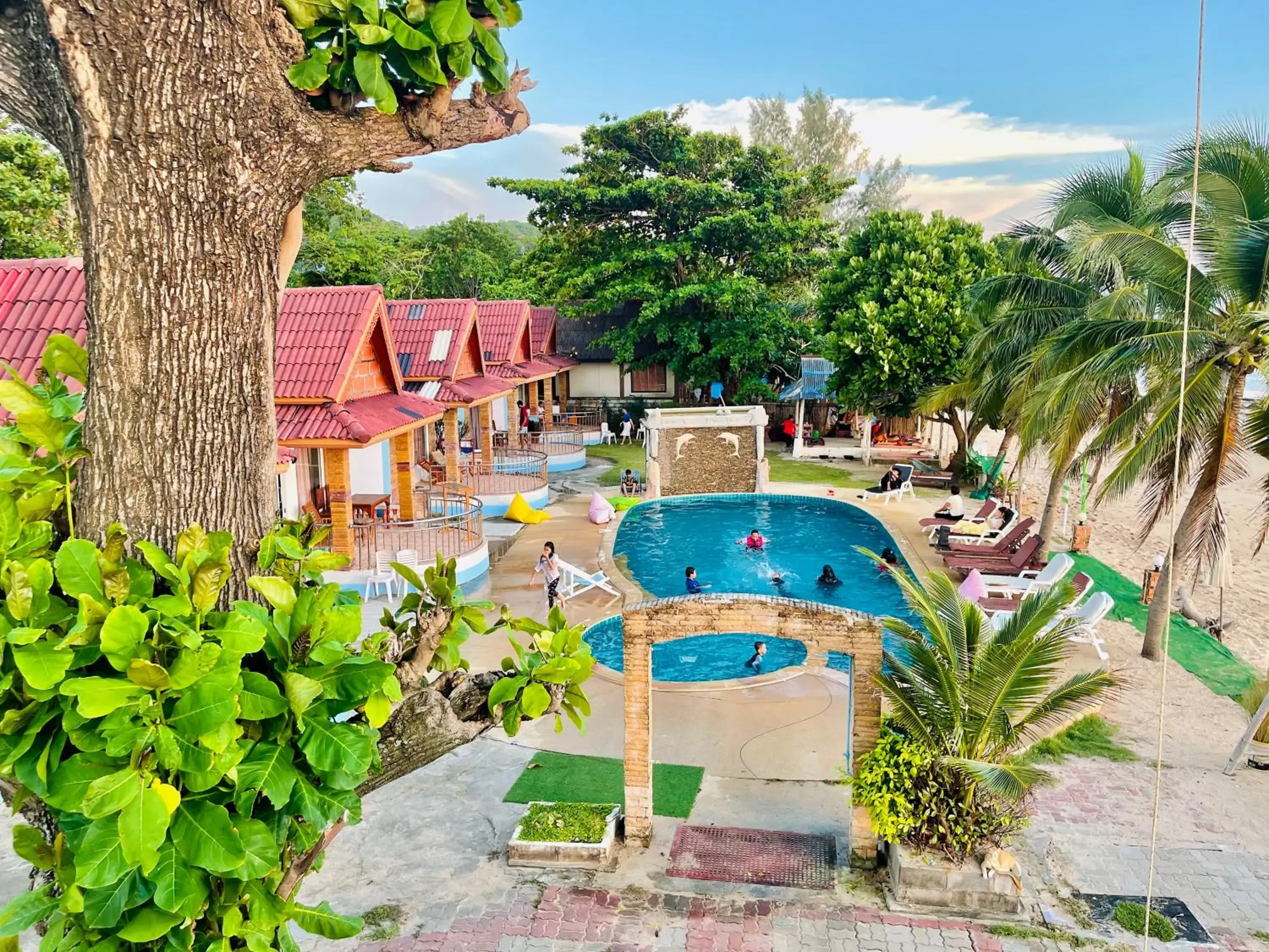 Bird's eye view, Pool View in Lanta Paradise Beach Resort