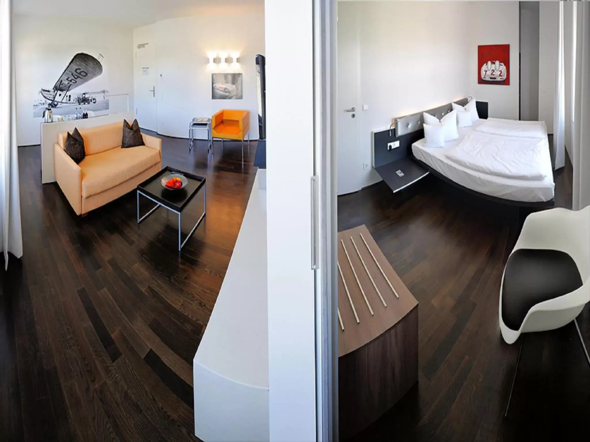 Photo of the whole room, Bed in V8 HOTEL Classic Motorworld Region Stuttgart