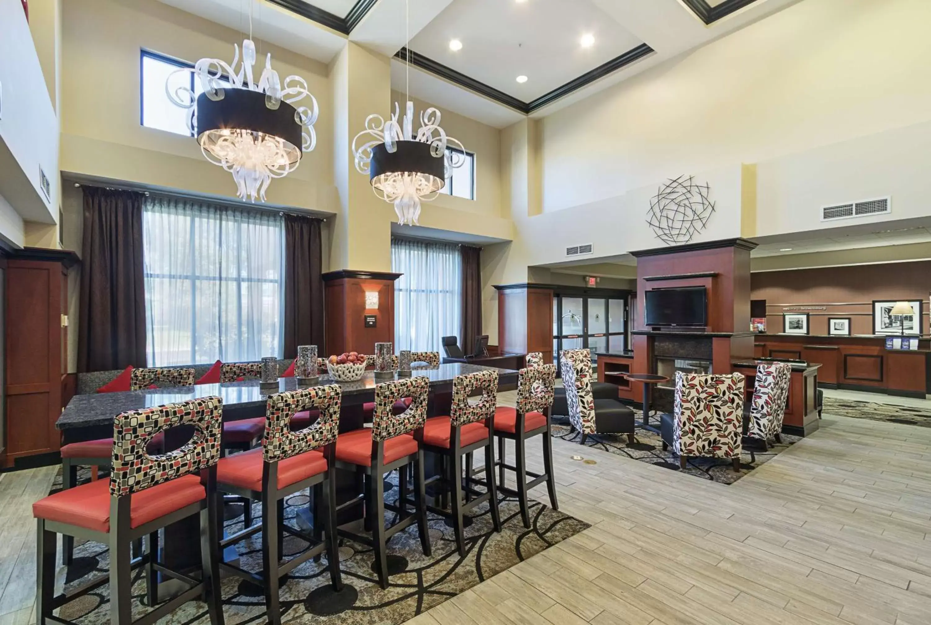 Lobby or reception, Restaurant/Places to Eat in Hampton Inn and Suites Indianapolis/Brownsburg