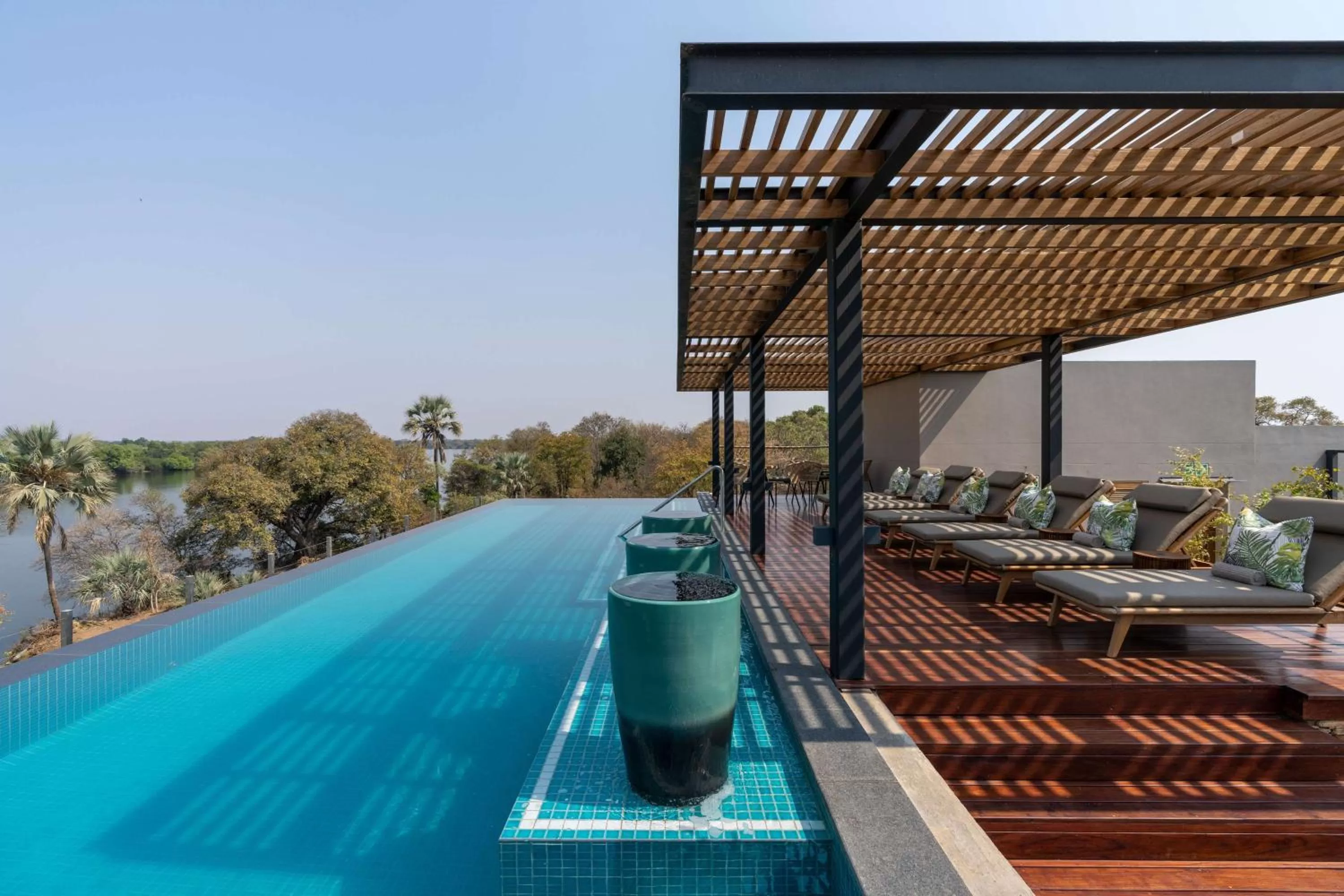 Pool view in Radisson Blu Mosi-oa-Tunya Livingstone Resort