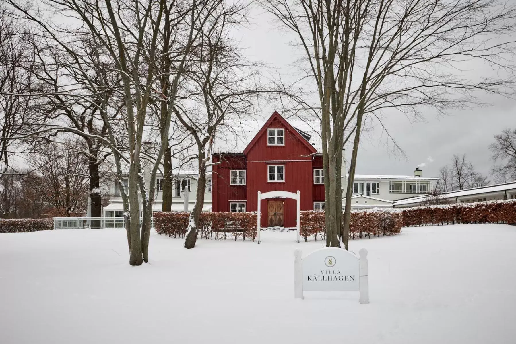 Property building, Winter in Villa Källhagen