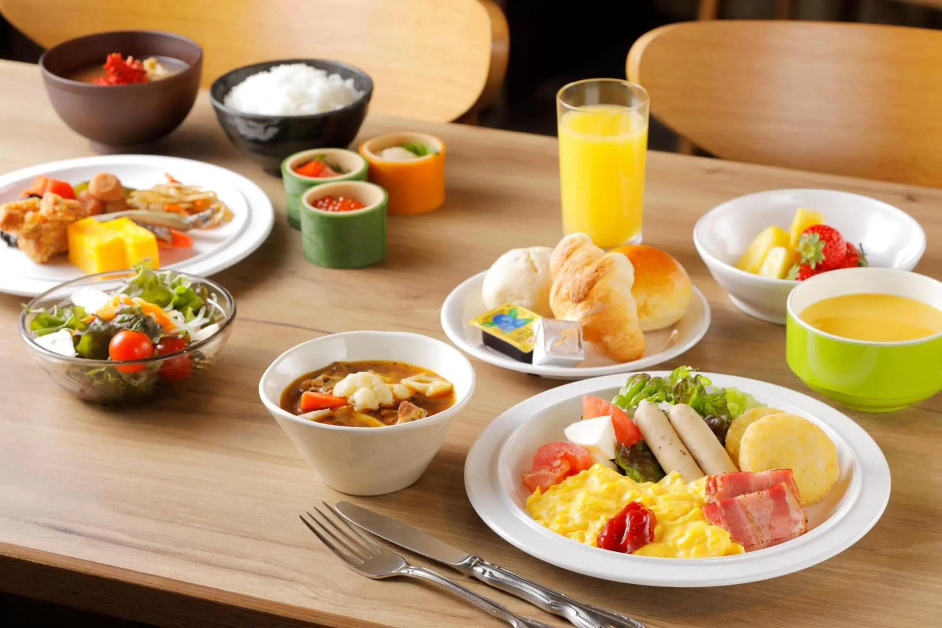 Buffet breakfast in karaksa hotel Sapporo