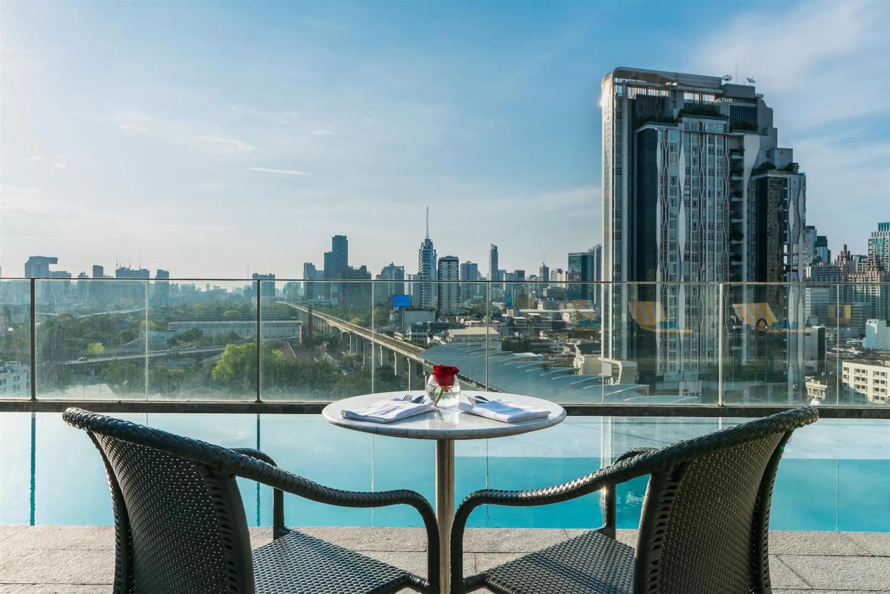Pool view in Akara Hotel