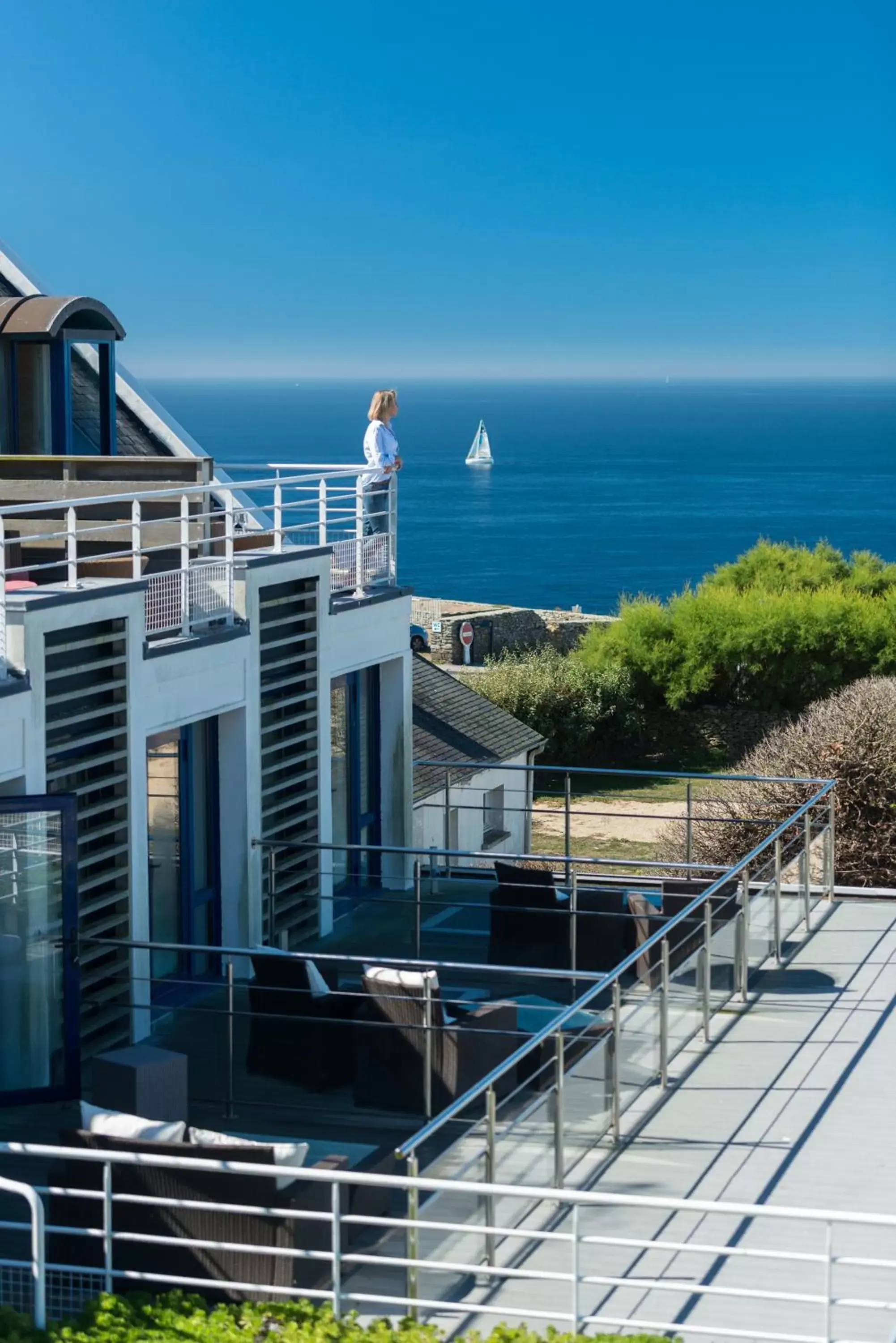 Sea view in Hostellerie de la Pointe Saint-Mathieu - SPA & Restaurant