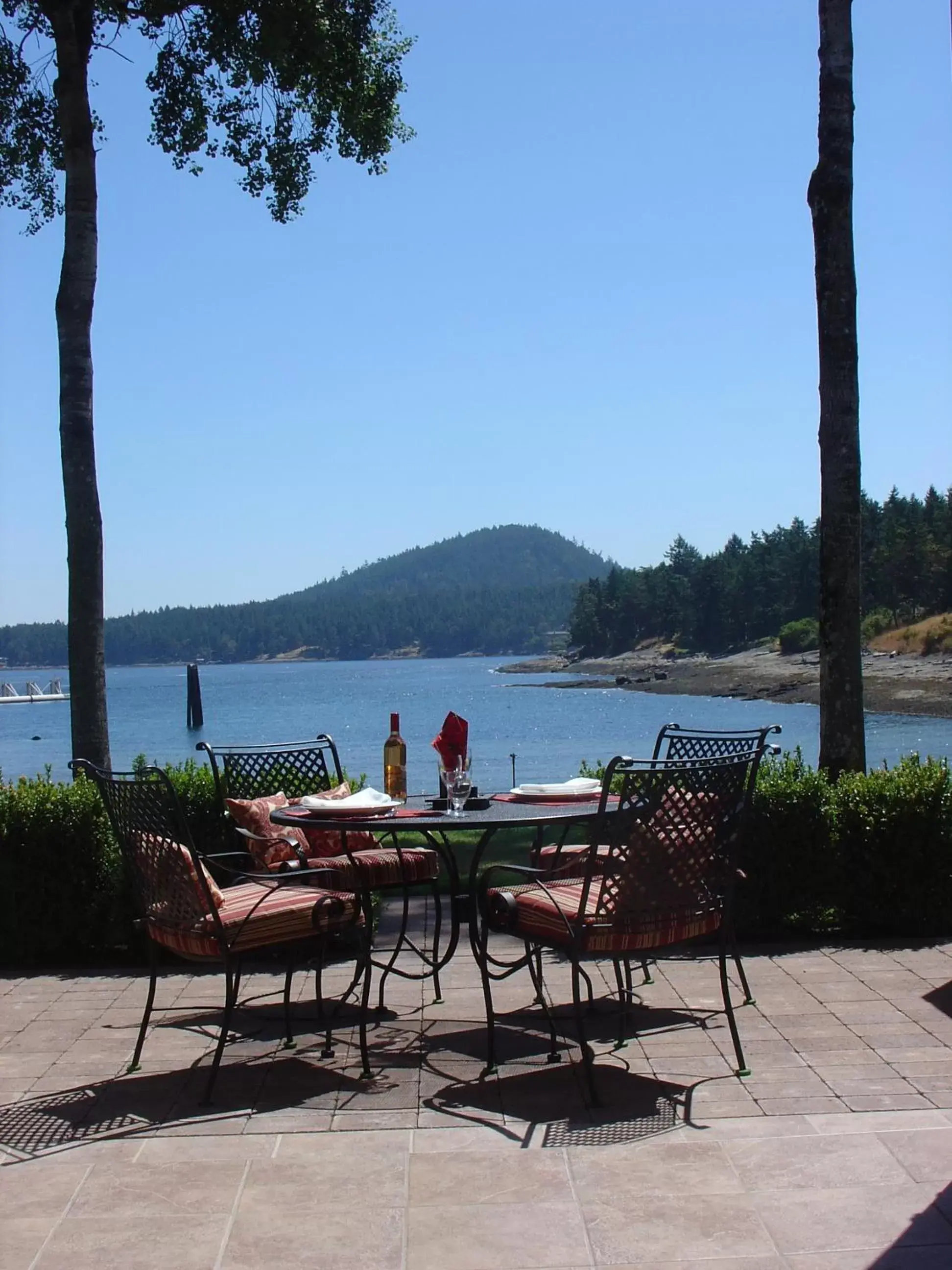 Patio in Galiano Oceanfront Inn & Spa