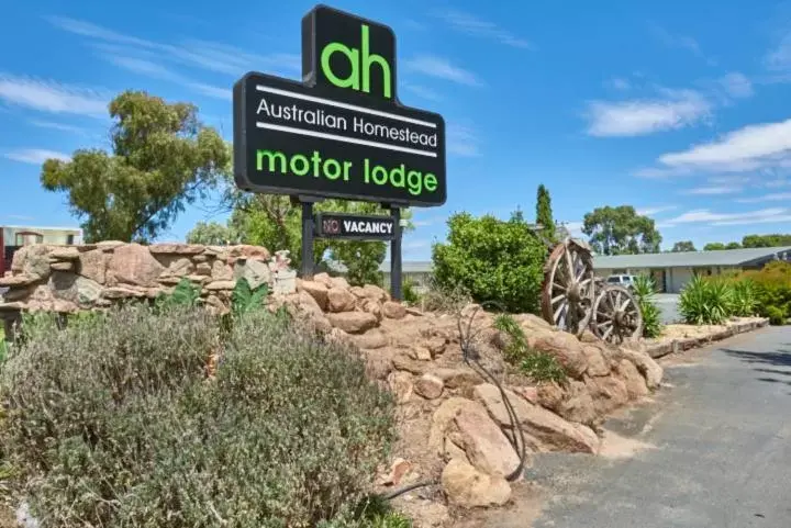 Property logo or sign in Australian Homestead Motor Lodge