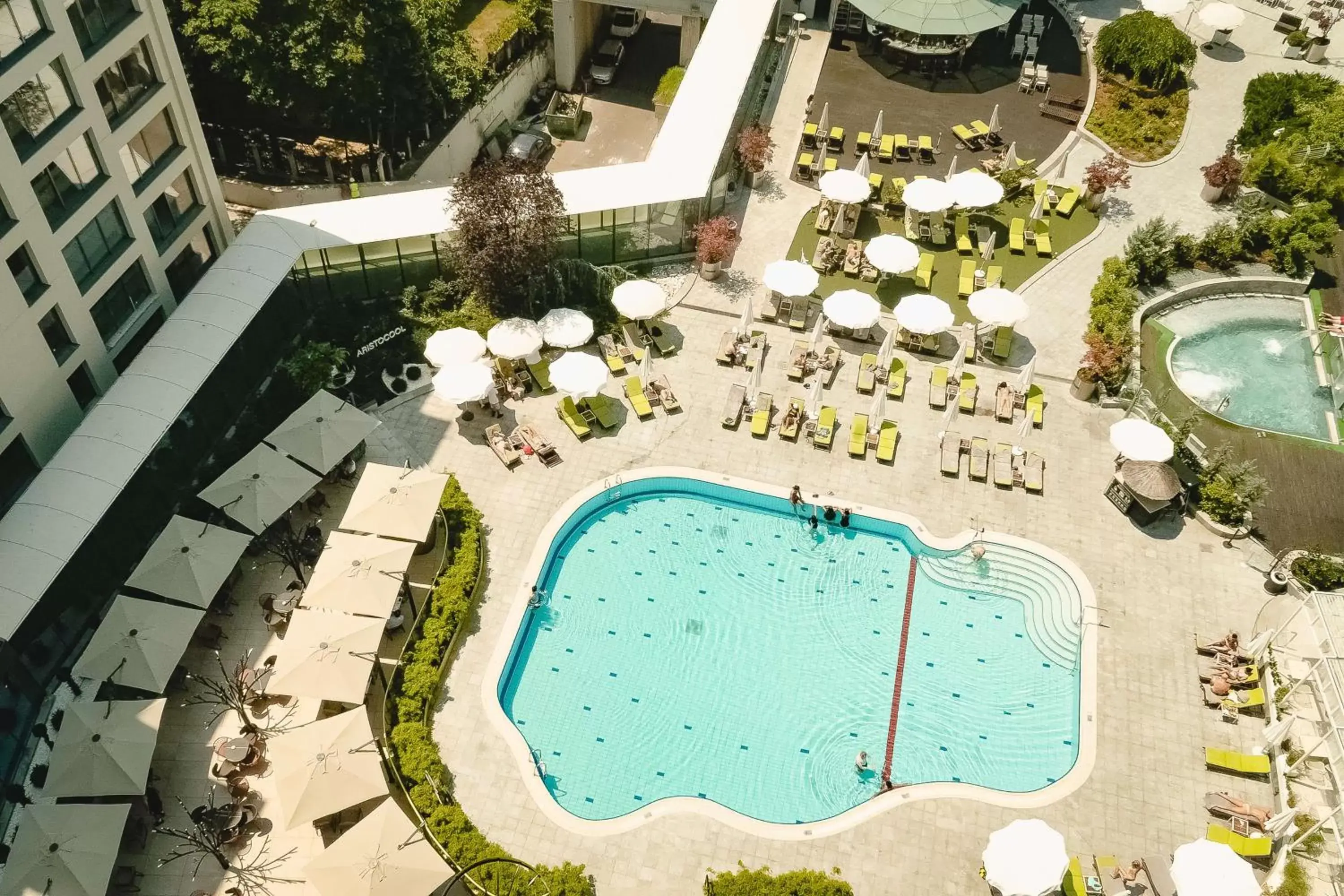 Pool View in Radisson Blu Hotel Bucharest