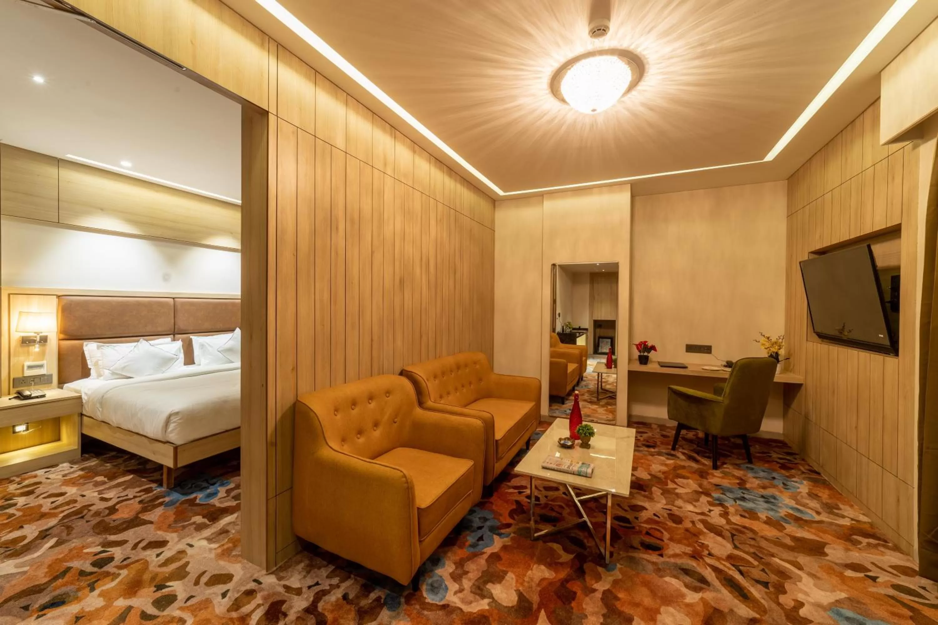 Living room, Seating Area in The Monarch at Chakan MIDC, Pune